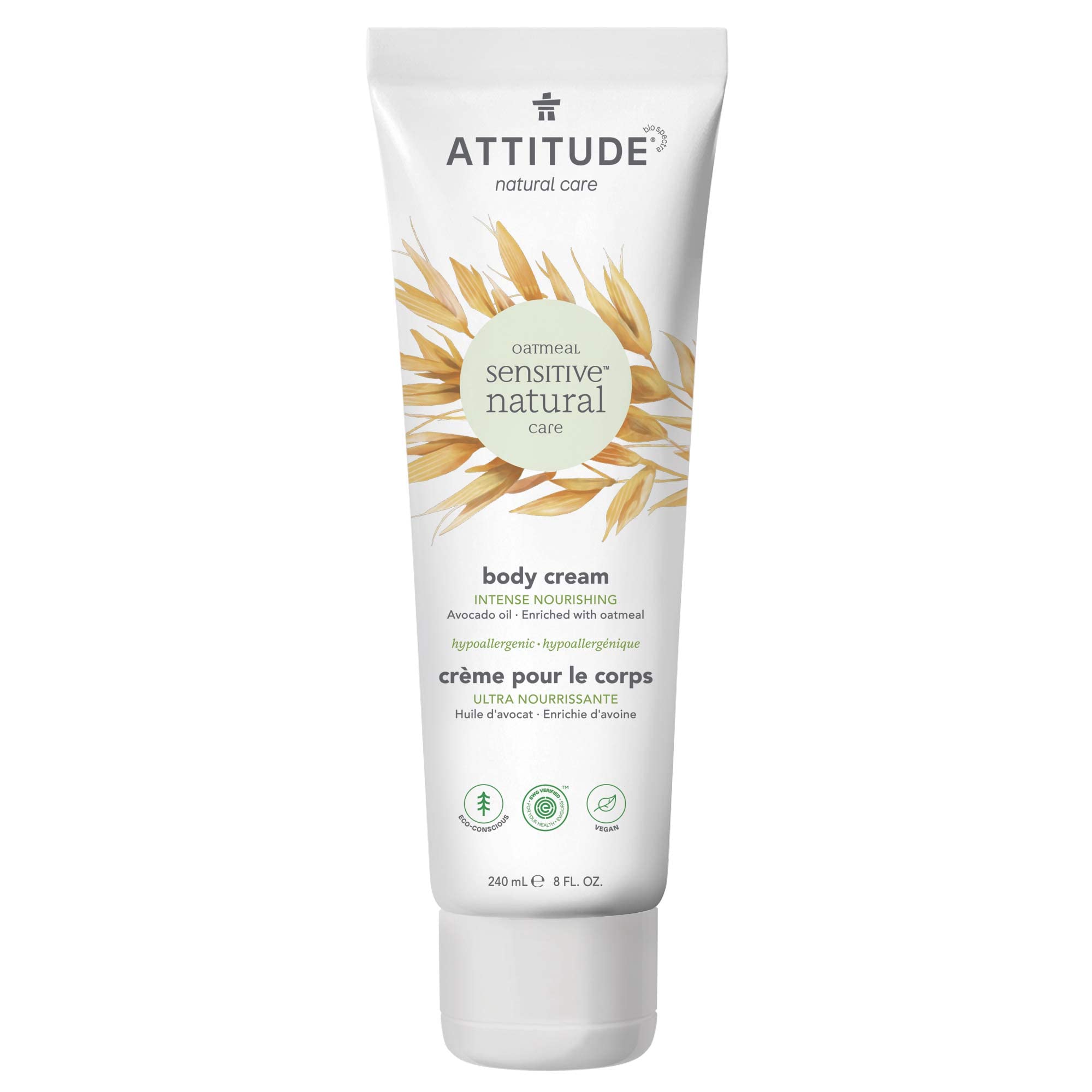 Crema Corporal Attitude con Aceite de Avena y Aguacate 240 Ml - Venta Internacional