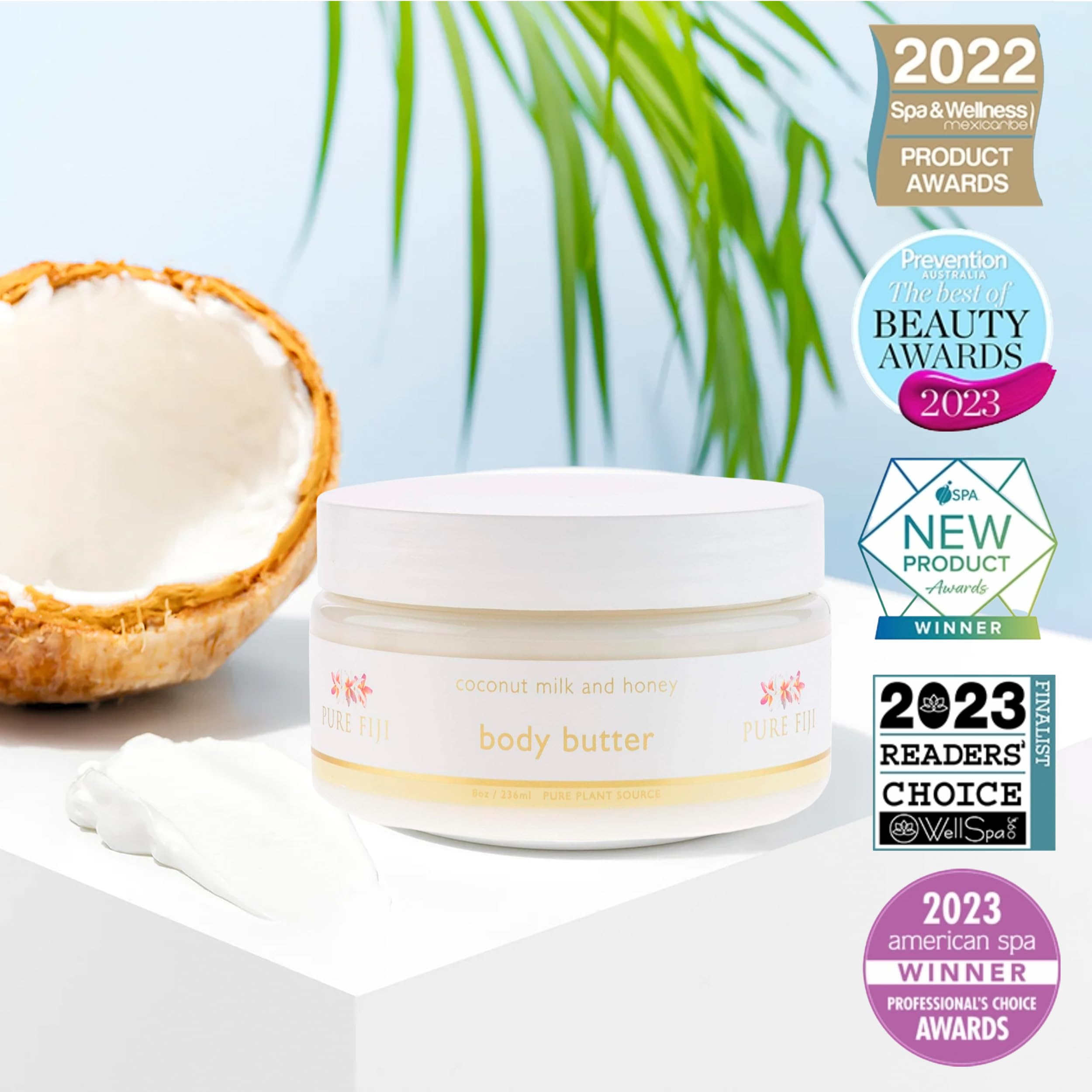 Foto 4 pulgar | Crema Hidratante Body Butter Pure Fiji Leche de Coco 240 ml - Venta Internacional