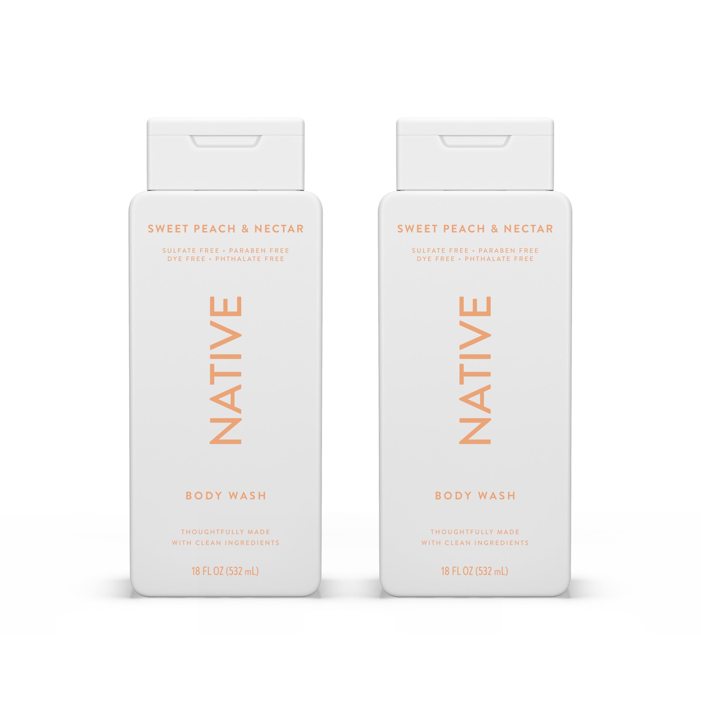Gel de Baño Native Sweet Peach & Néctar 532 Ml Paquete De 2 - Venta Internacional