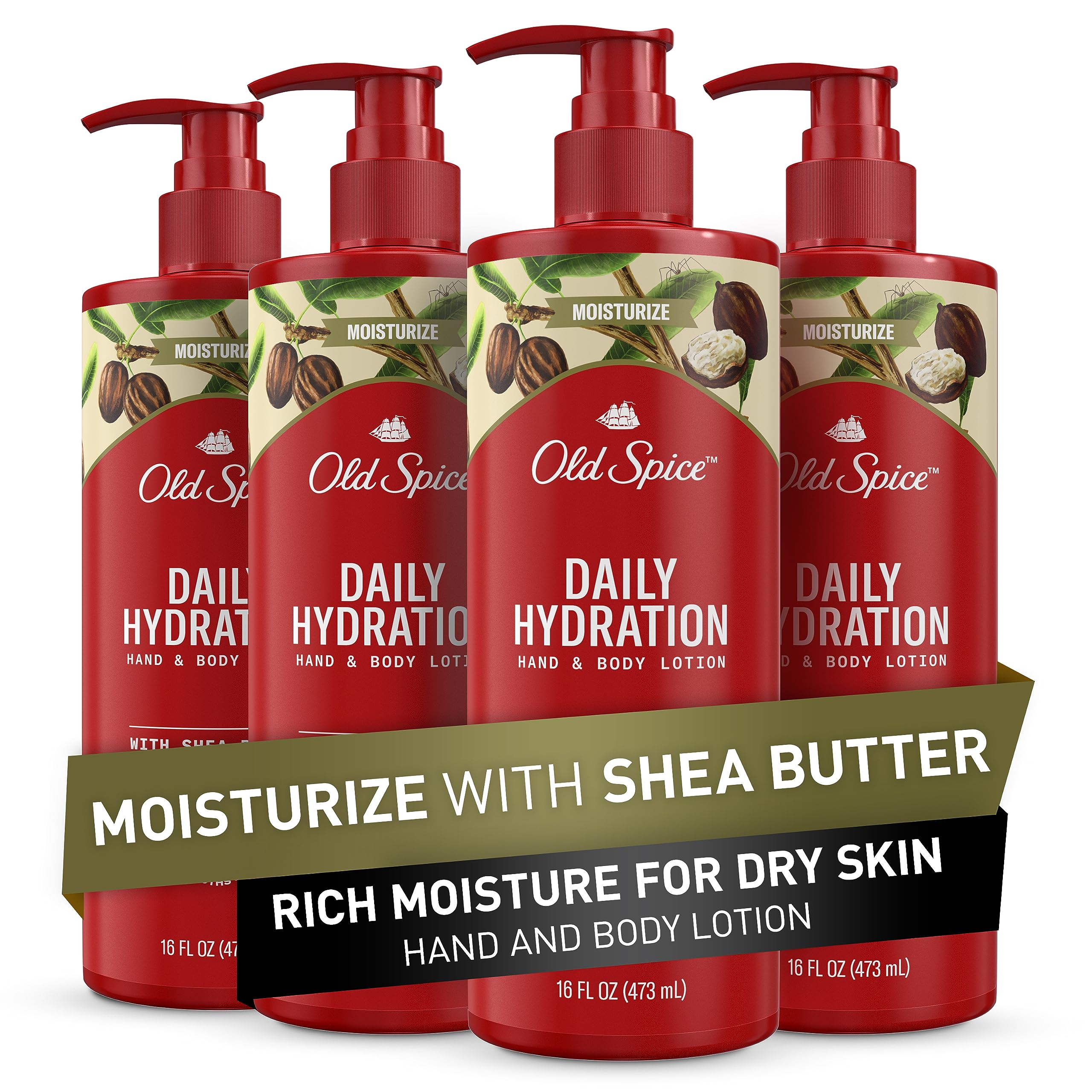 Loción Old Spice de Hidratación Diaria Para Manos Y Cuerpo 480 Ml - Venta Internacional