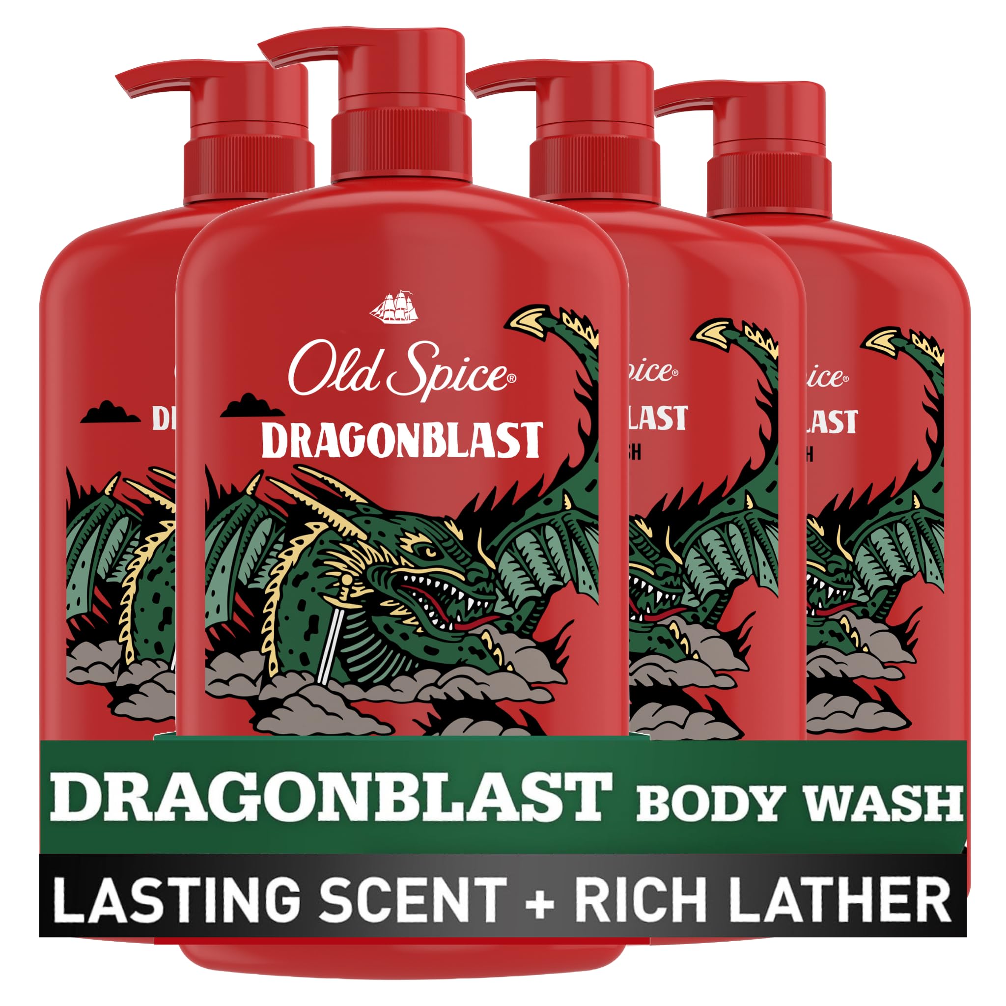 Foto 2 pulgar | Gel de Baño Old Spice 3x Defense 24/7 Shower Fresh Men 1lx4 - Venta Internacional