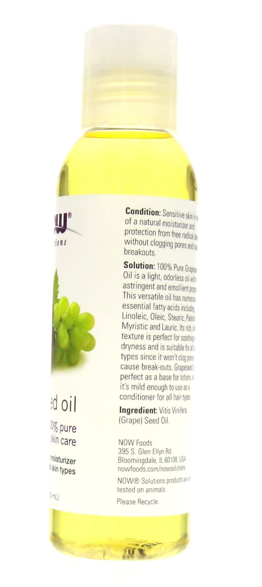 Foto 4 pulgar | Aceite De Semilla De Uva Now Foods, 120 Ml (paquete De 2), 100% Puro Y Comestible - Venta Internacional.