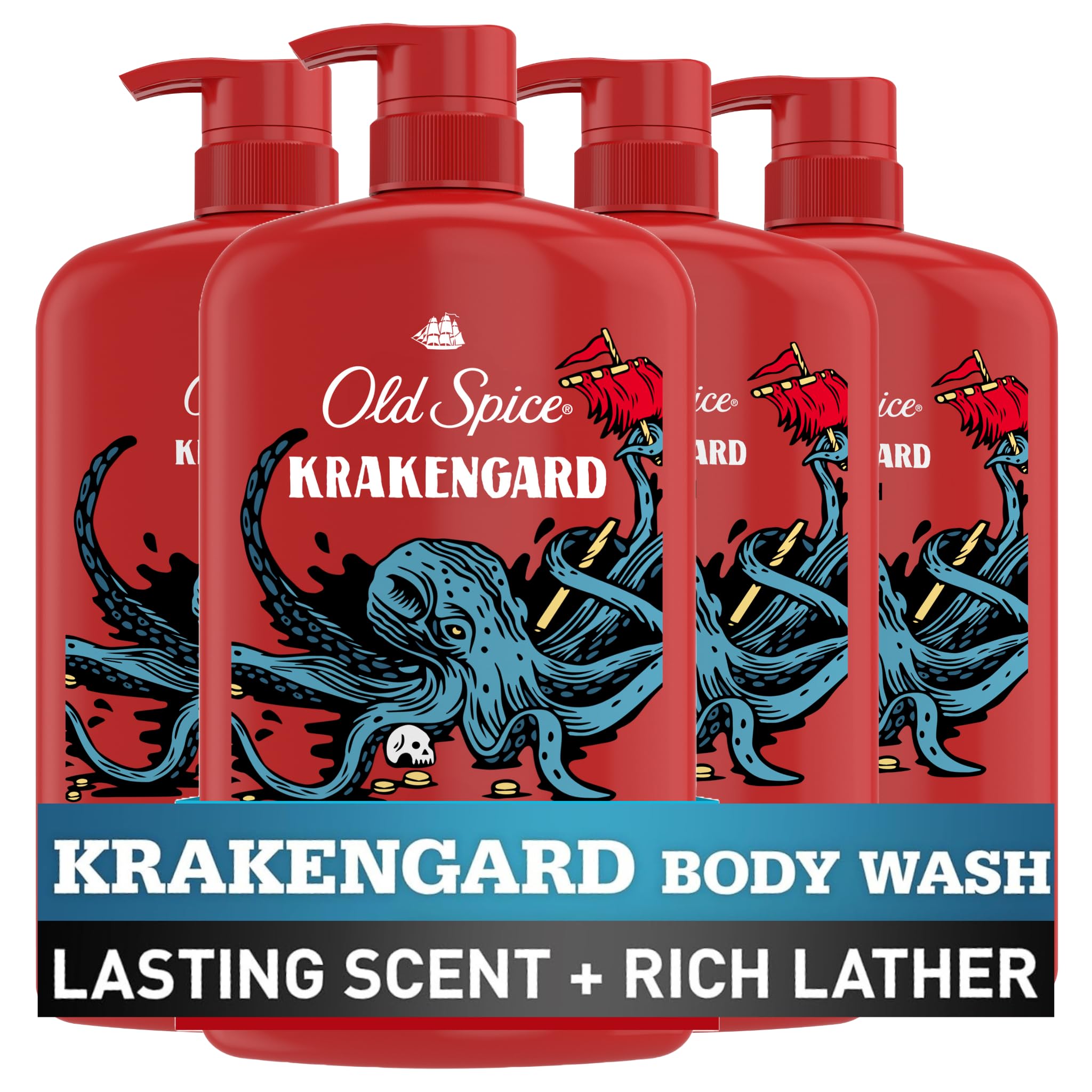 Foto 2 pulgar | Gel De Baño Old Spice 3x Defense 24/7 Shower Fresh 990 Ml X4 - Venta Internacional.