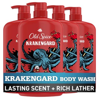 Foto 1 | Gel De Baño Old Spice 3x Defense 24/7 Shower Fresh 990 Ml X4 - Venta Internacional.