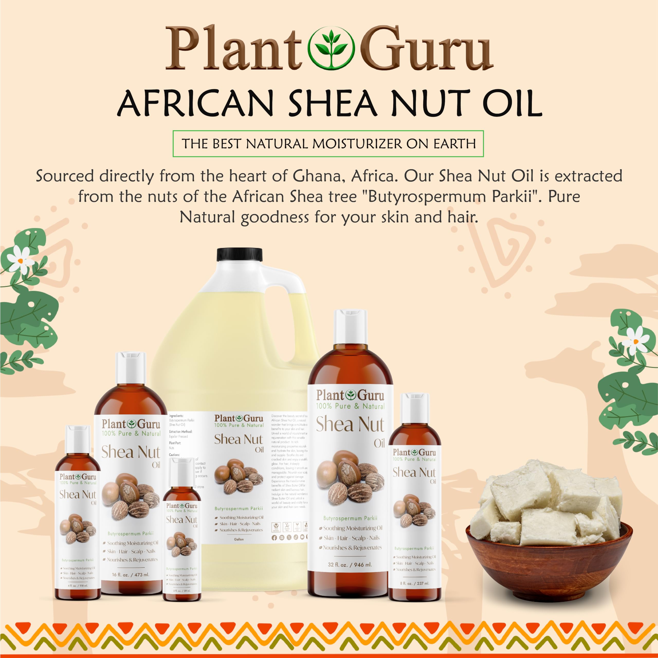 Foto 4 pulgar | Aceite De Manteca De Karité Plant Guru, 60 Ml, 100% Puro Y Natural - Venta Internacional.