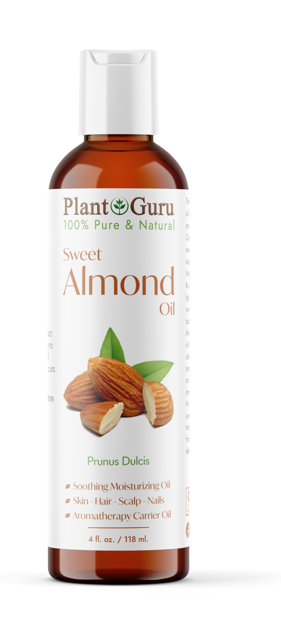 Foto 2 pulgar | Aceite De Almendras Dulces Carrier Oil Plant Guru, 120 Ml, Prensado En Frío - Venta Internacional.
