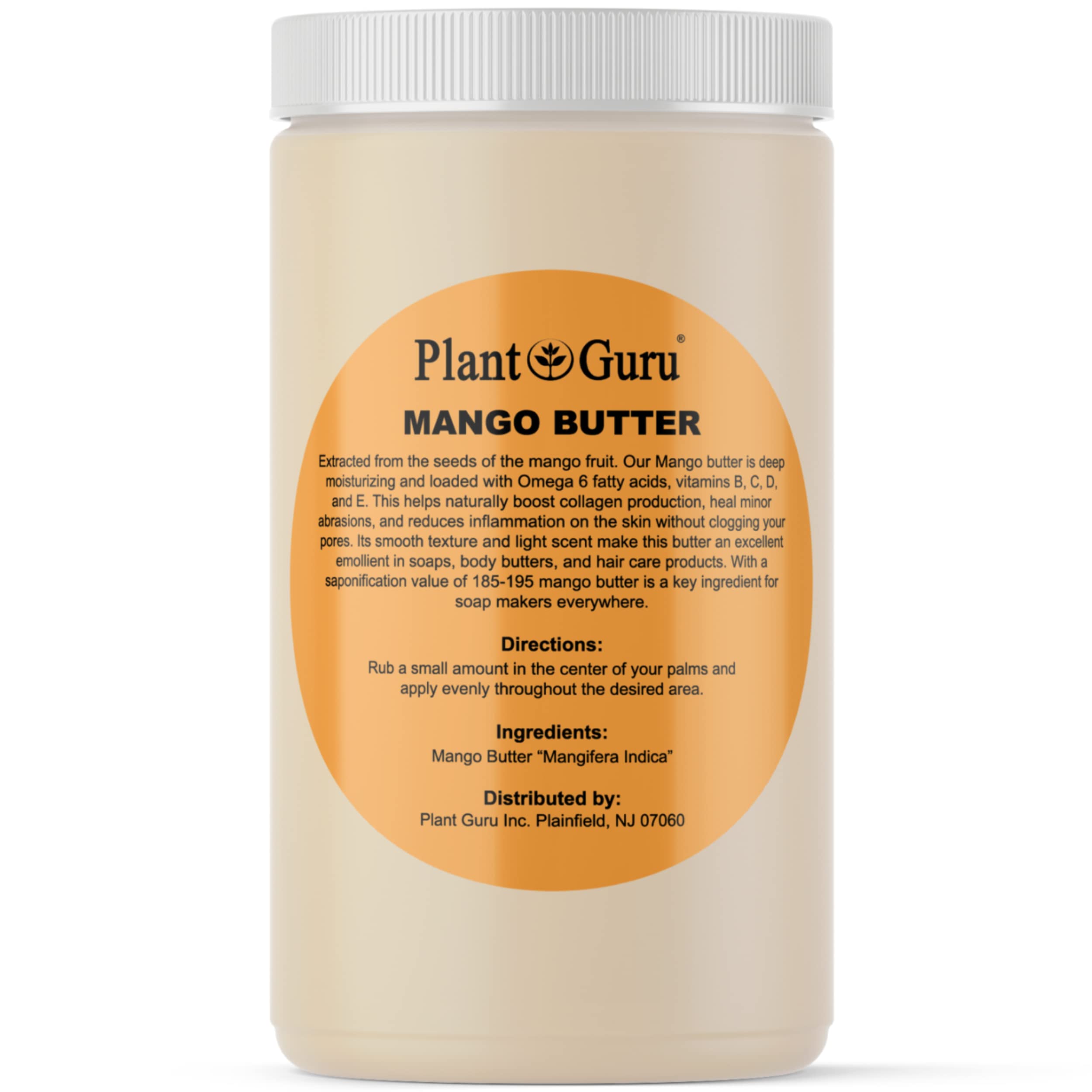 Manteca De Mango Plant Guru 946 Ml, 0,91 Kg, 100% Pura Y Natural - Venta Internacional.