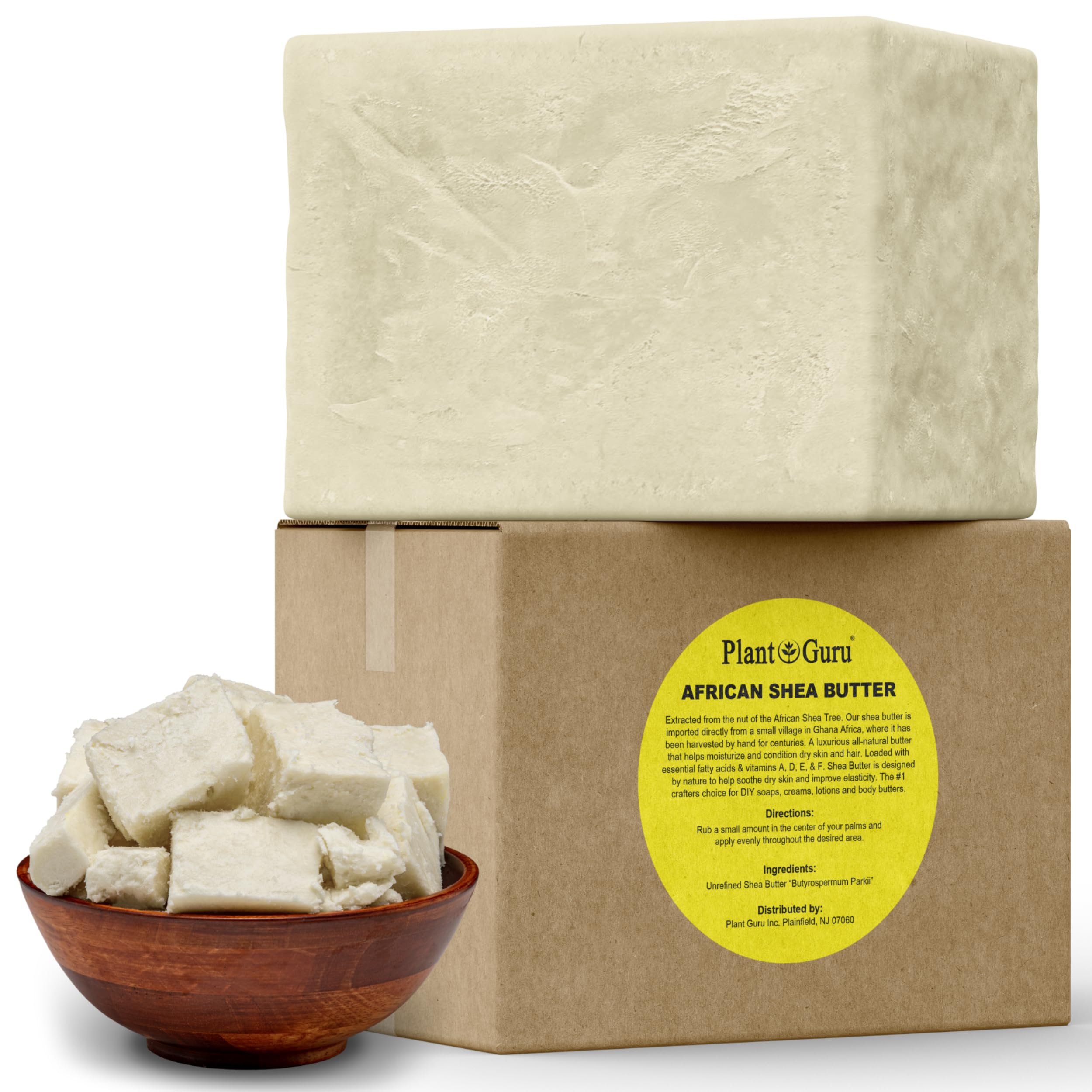 Foto 1 | Manteca De Karité Plant Guru, Cruda Africana, 2,27 Kg, 100% Pura Y Natural - Venta Internacional.