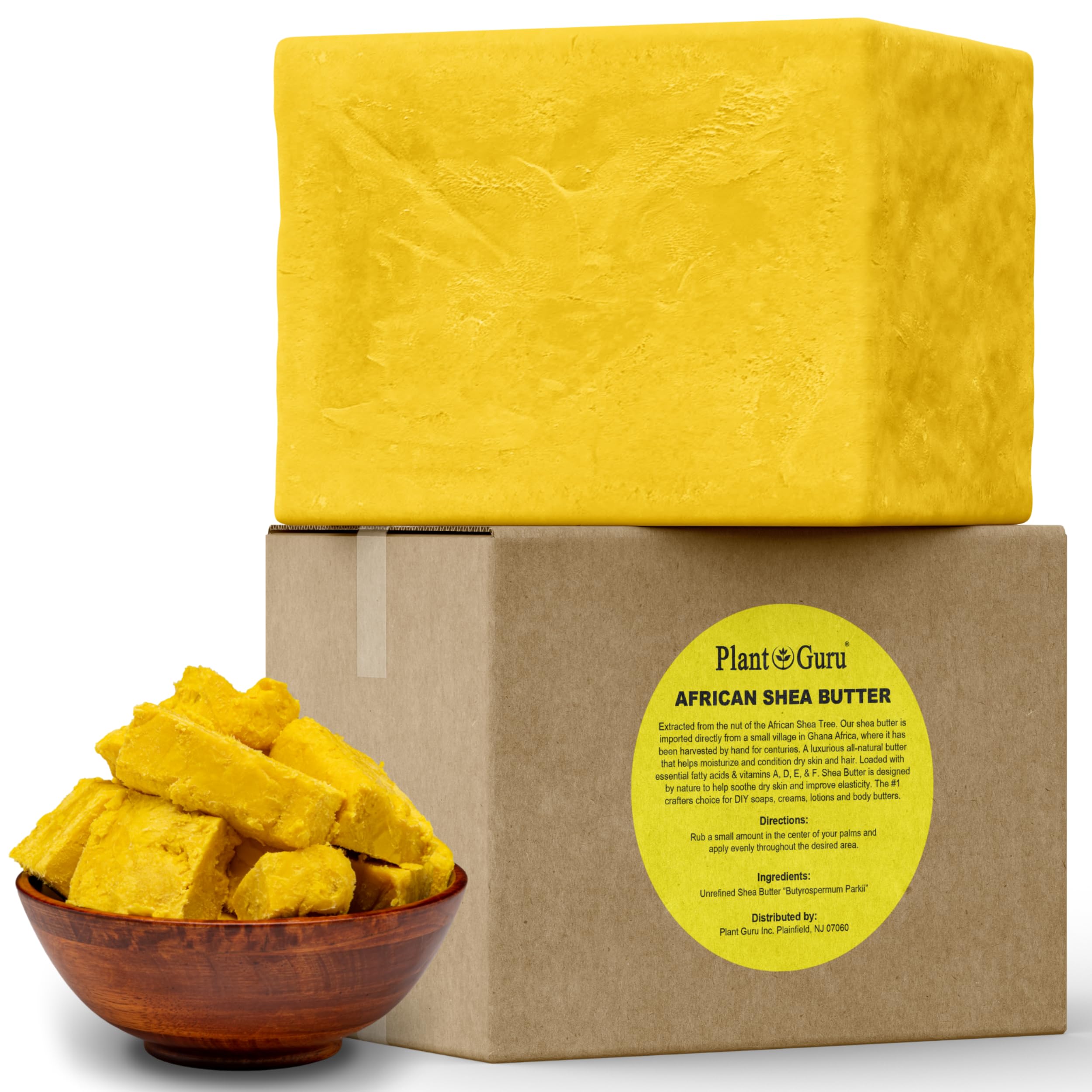 Foto 1 | Manteca De Karité Plant Guru, Cruda Africana, 2,27 Kg, 100% Pura Y Natural - Venta Internacional.