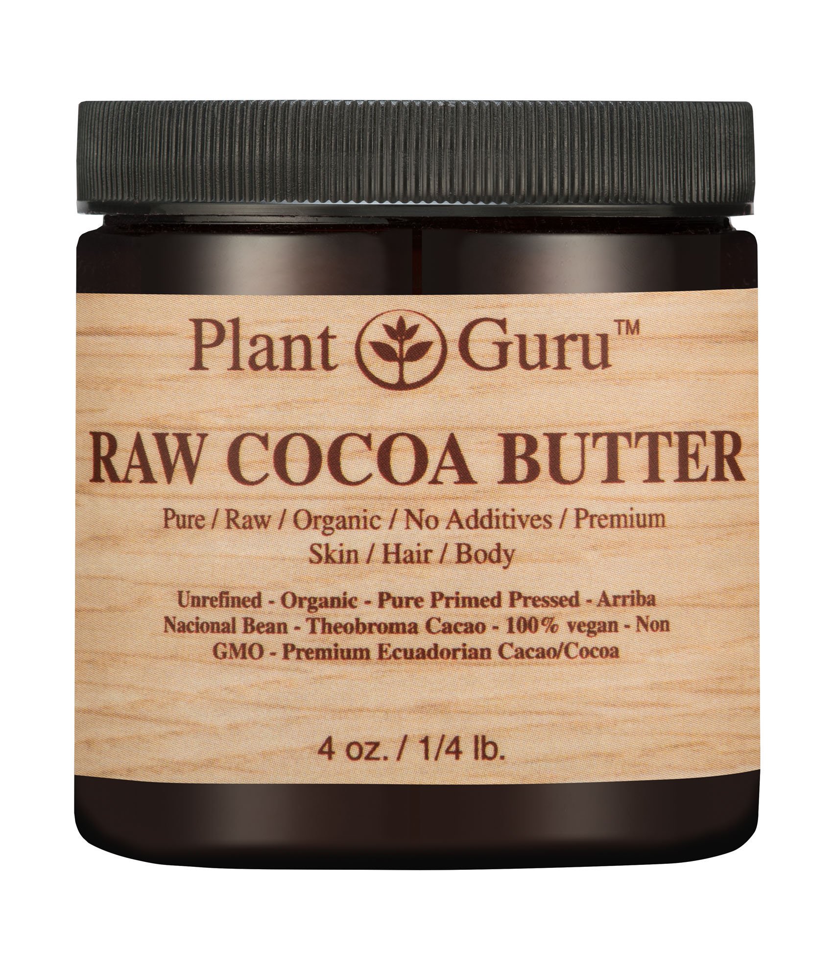 Foto 1 | Manteca De Cacao Plant Guru Cruda, 100% Pura, 120 Ml, Piel Y Vello - Venta Internacional.