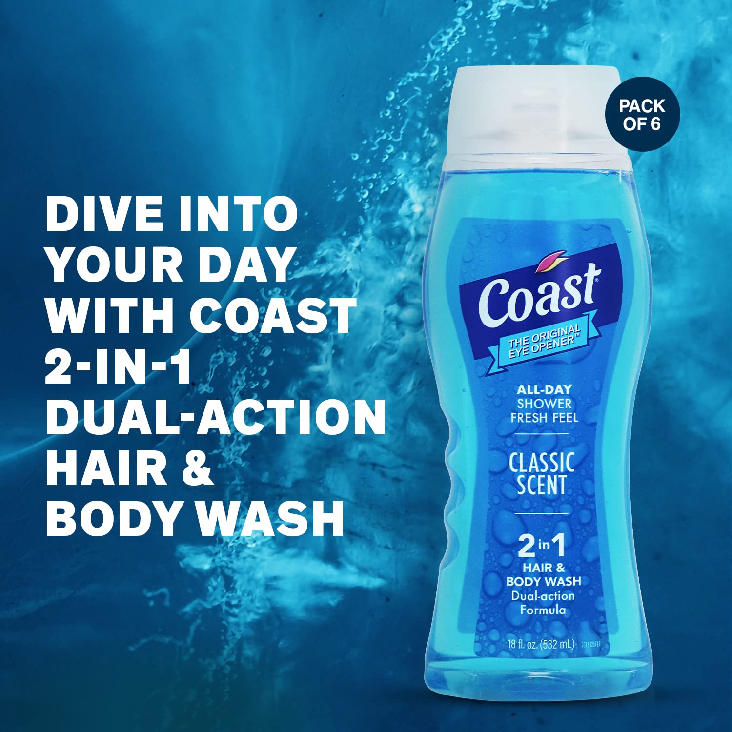 Foto 3 pulgar | Gel De Baño, Champú Y Acondicionador Coast 2-in-1 Classic 540 Ml - Venta Internacional.