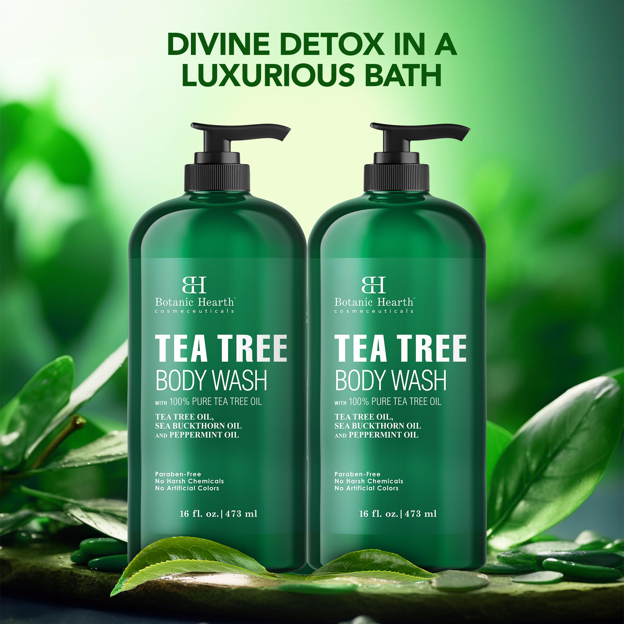 Foto 4 pulgar | Gel De Baño Botanic Hearth Tea Tree, 473 Ml, Alivia La Picazón En La Piel, 2 Veces - Venta Internacional.