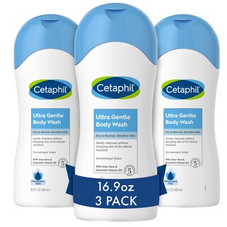 Foto 1 | Gel De Baño Cetaphil Ultra Suave Refrescante 500 Ml X3 Aloe Vera - Venta Internacional.