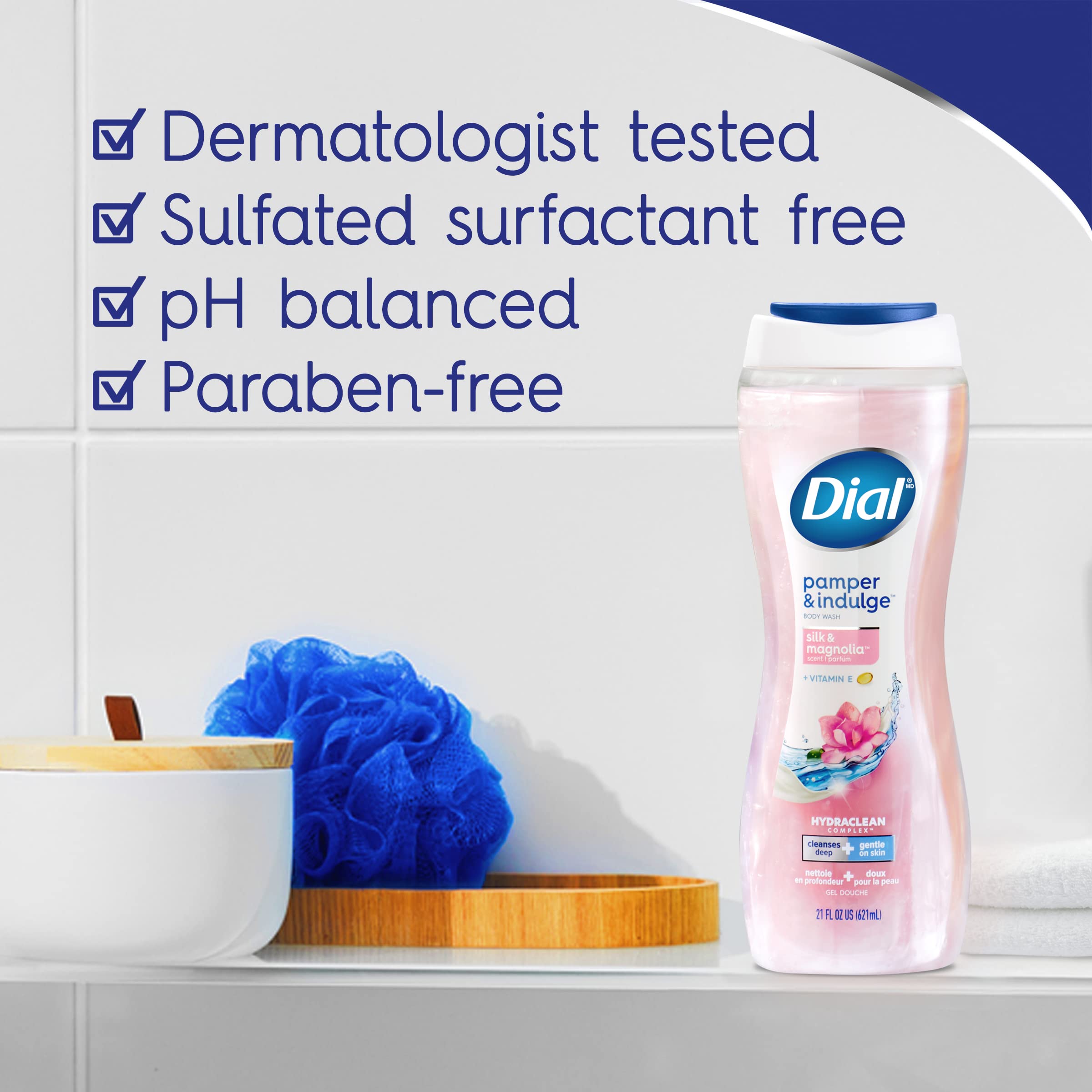 Foto 5 pulgar | Gel De Baño Dial Pamper & Indulge Silk & Magnolia 946 Ml - Venta Internacional.