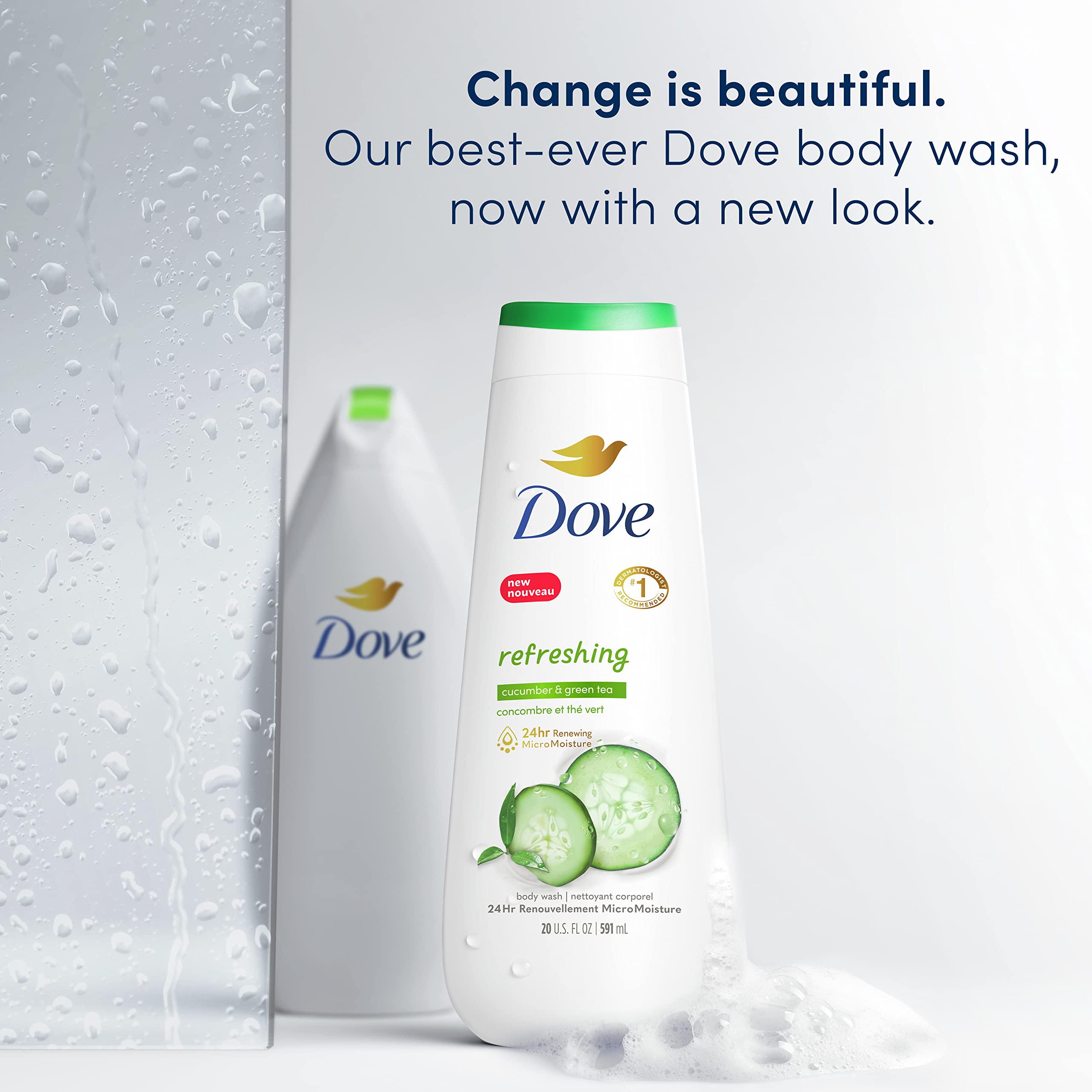 Foto 3 pulgar | Body Wash Dove Refrescante De Pepino Y Té Verde, 600 Ml, Paquete De 4 - Venta Internacional.