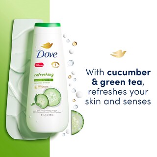 Foto 3 | Body Wash Dove Refrescante De Pepino Y Té Verde, 600 Ml, Paquete De 4 - Venta Internacional.