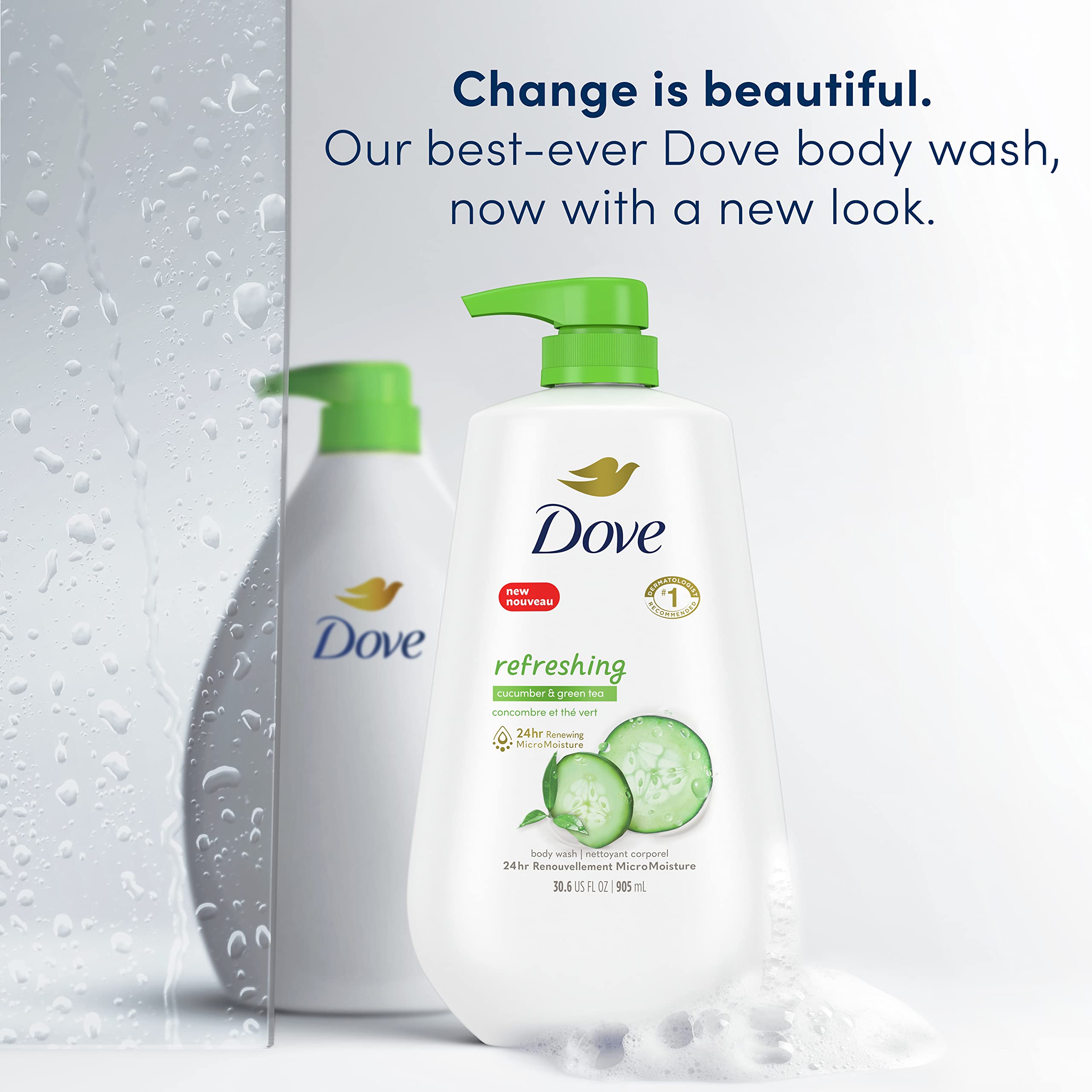 Foto 3 pulgar | Body Wash Dove Refrescante De Pepino Y Té Verde, 900 Ml, Paquete De 3 - Venta Internacional.