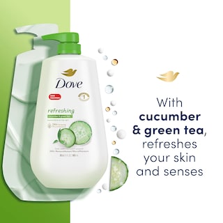 Foto 3 | Body Wash Dove Refrescante De Pepino Y Té Verde, 900 Ml, Paquete De 3 - Venta Internacional.