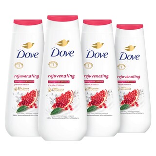 Foto 1 | Gel De Baño Dove Rejuvenecedor Con Granada E Hibisco 600 Ml X4 - Venta Internacional.