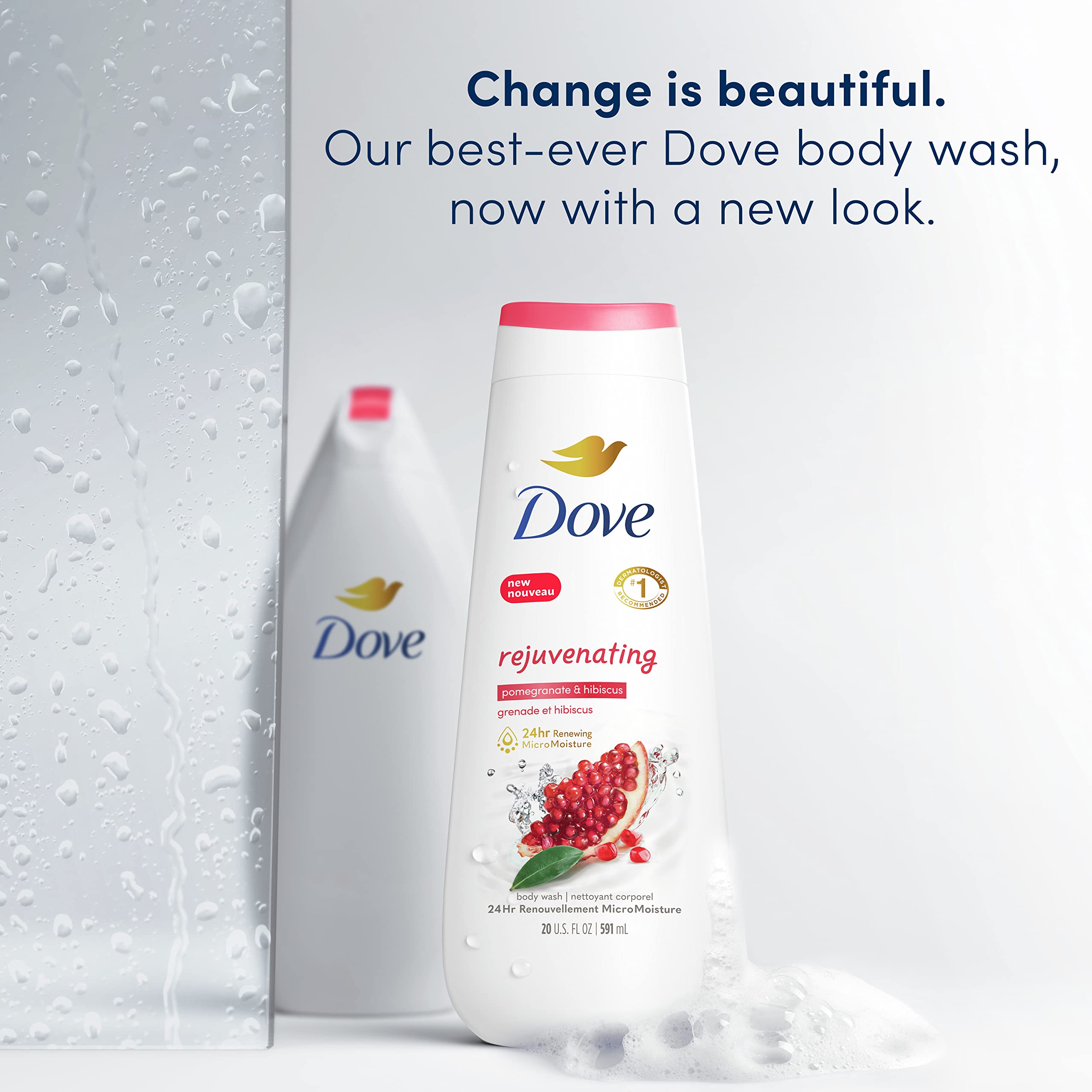 Foto 3 pulgar | Gel De Baño Dove Rejuvenecedor Con Granada E Hibisco 600 Ml X4 - Venta Internacional.