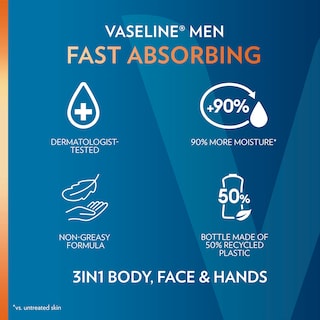 Foto 7 | Loción De Vaselina Para Hombres De Rápida Absorción 3 En 1, 600 Ml, Para Piel Seca - Venta Internacional.
