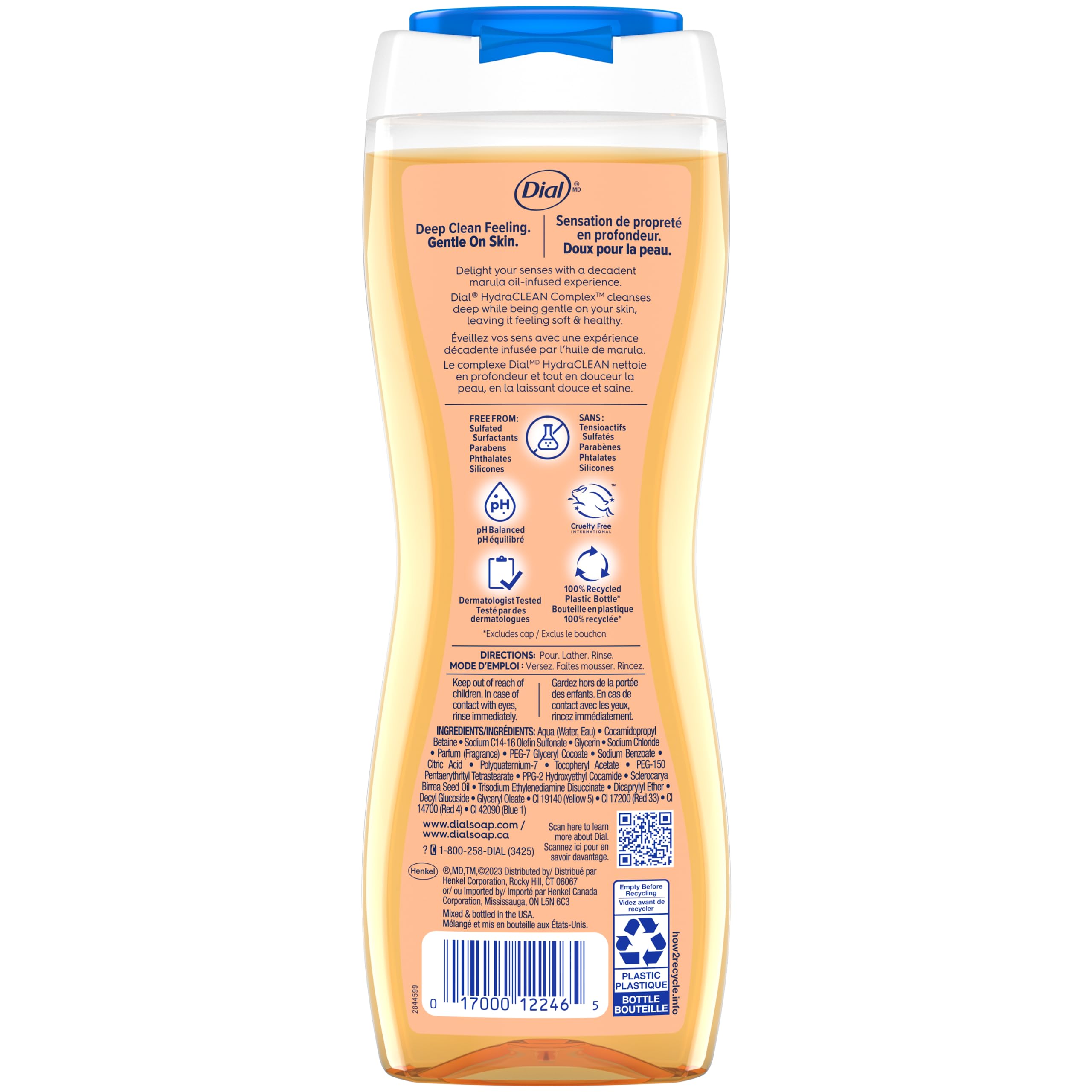 Foto 8 pulgar | Gel de Baño Dial Pamper & Indulge Aceite de Marula 480 Ml - Venta Internacional