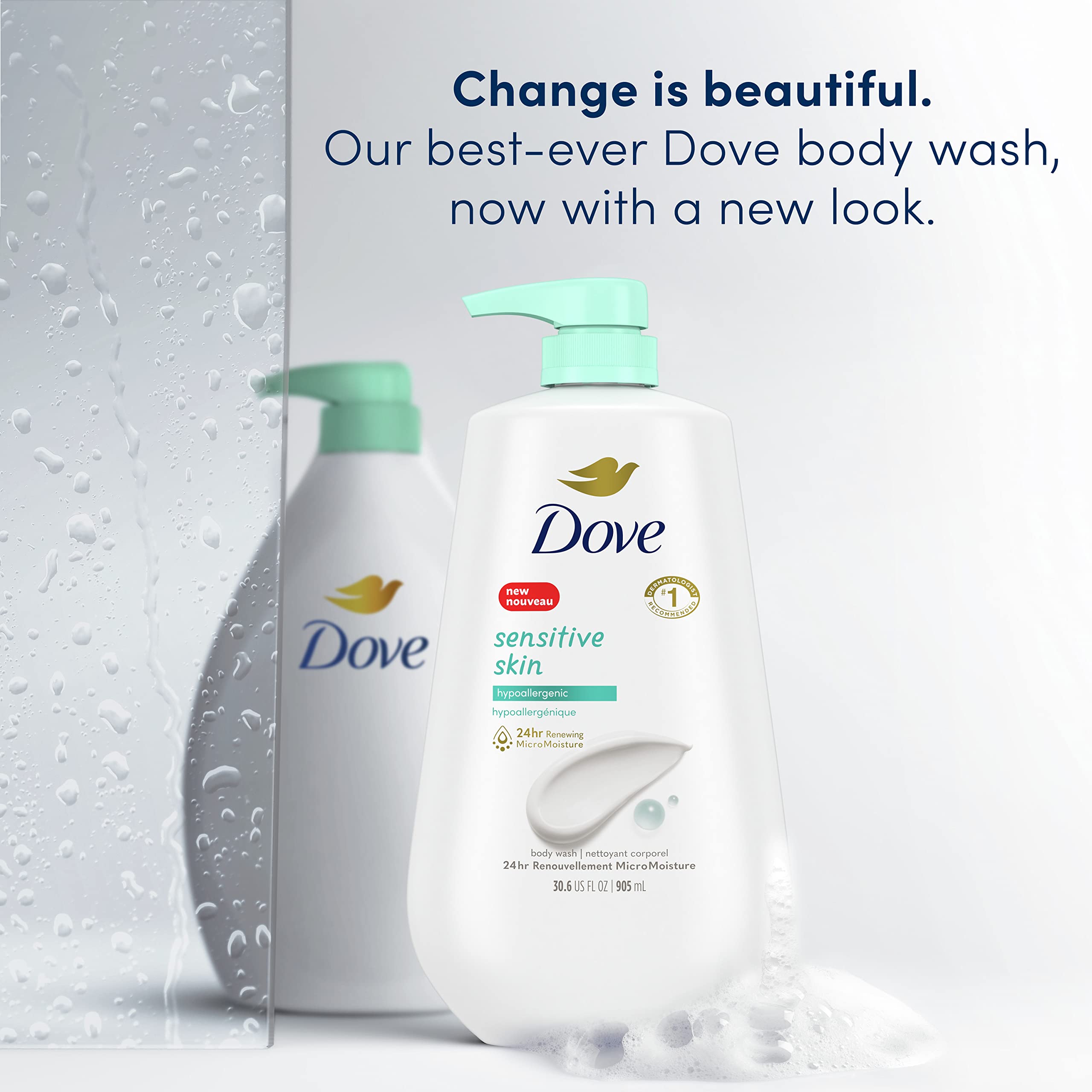 Foto 3 pulgar | Gel De Baño Dove Para Piel Sensible Hipoalergénico, 900 Ml, Paquete De 3 - Venta Internacional.