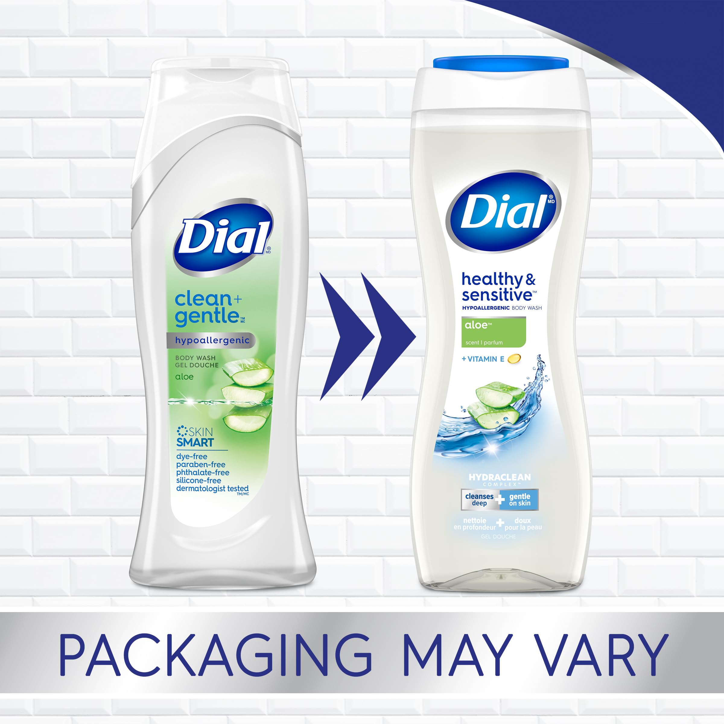 Foto 3 pulgar | Gel De Baño Dial Clean + Gentle Aroma A Aloe, 480 Ml (paquete De 6) - Venta Internacional.