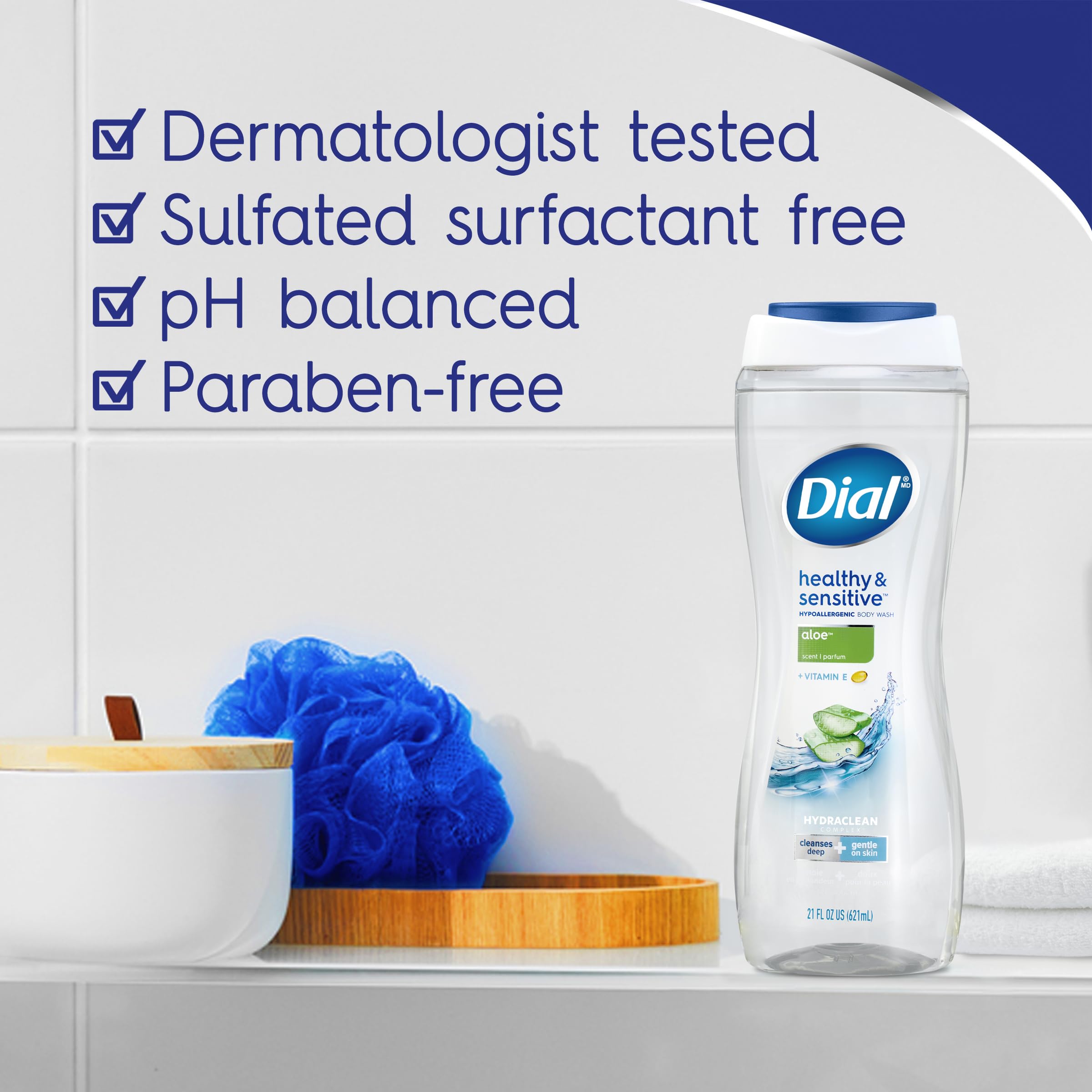 Foto 5 pulgar | Gel De Baño Dial Clean + Gentle Aroma A Aloe, 480 Ml (paquete De 6) - Venta Internacional.