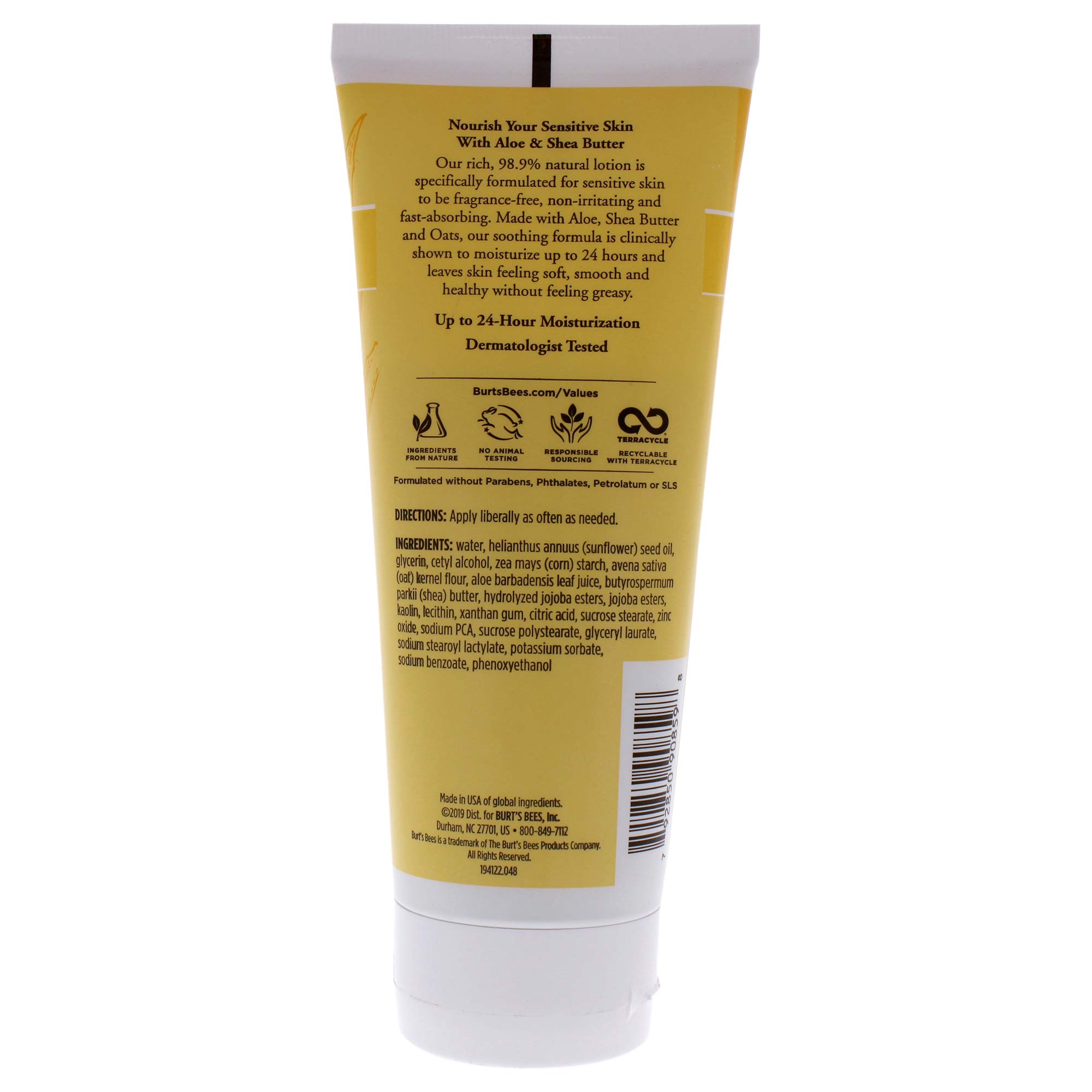 Foto 2 | Loción Corporal Burt's Bees, Manteca De Aloe Y Karité, 180 Ml, Piel Sensible - Venta Internacional.