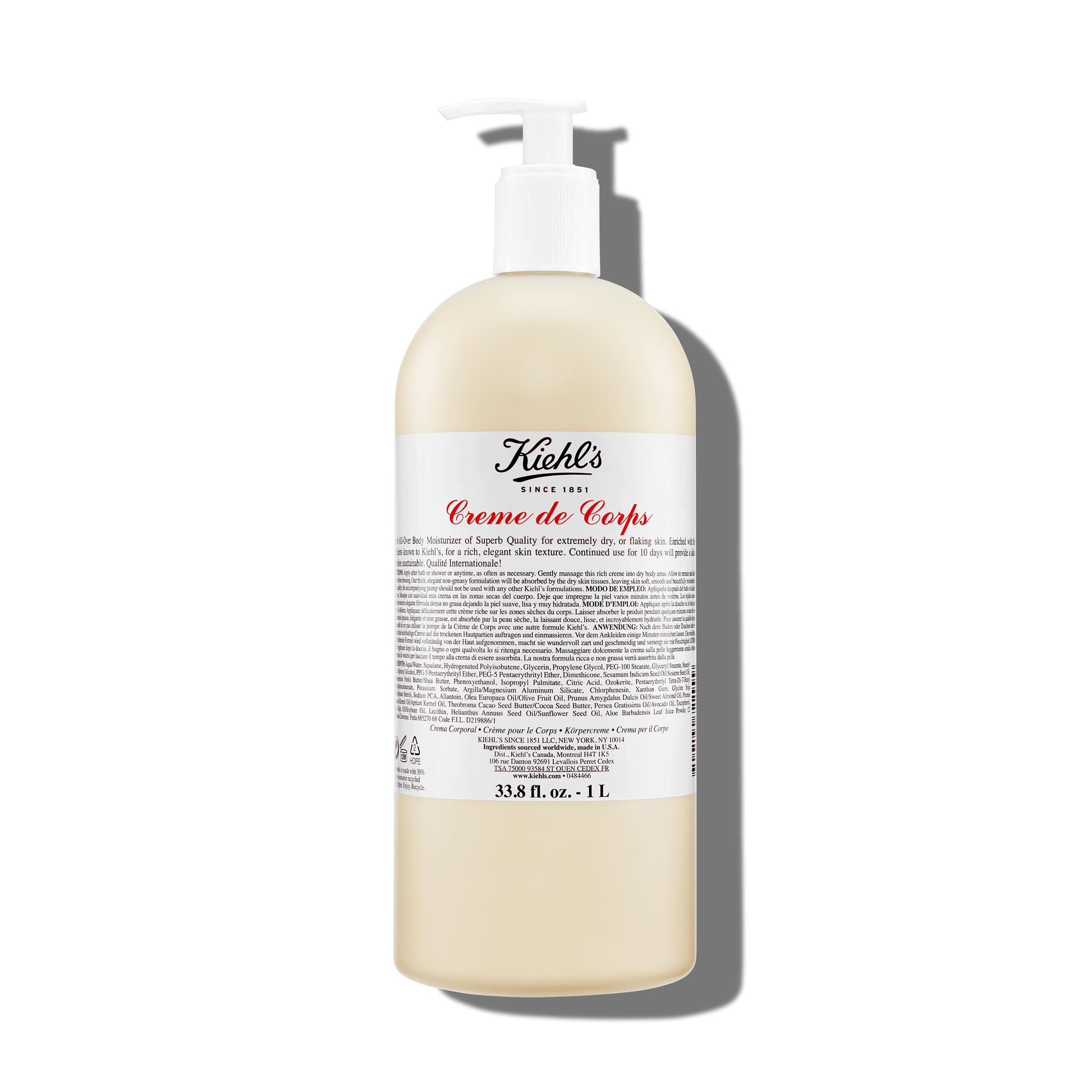 Foto 2 pulgar | Loción Corporal Kiehl's Creme De Corps Rich Luscious 1l Con Bomba - Venta Internacional.