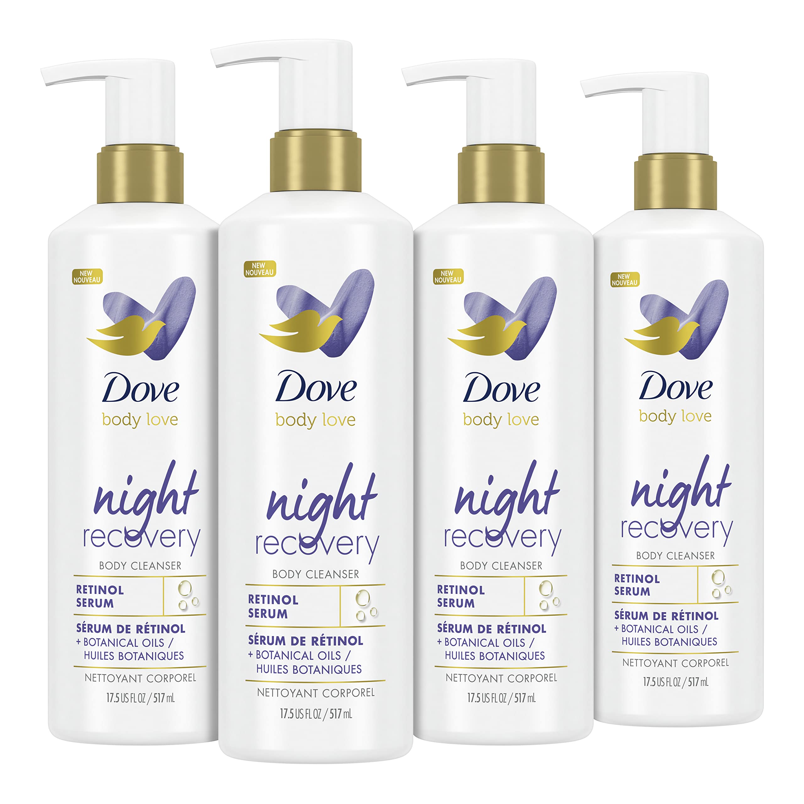 Foto 2 pulgar | Limpiador Corporal Dove Body Love Night Recovery 4x500ml - Venta Internacional.