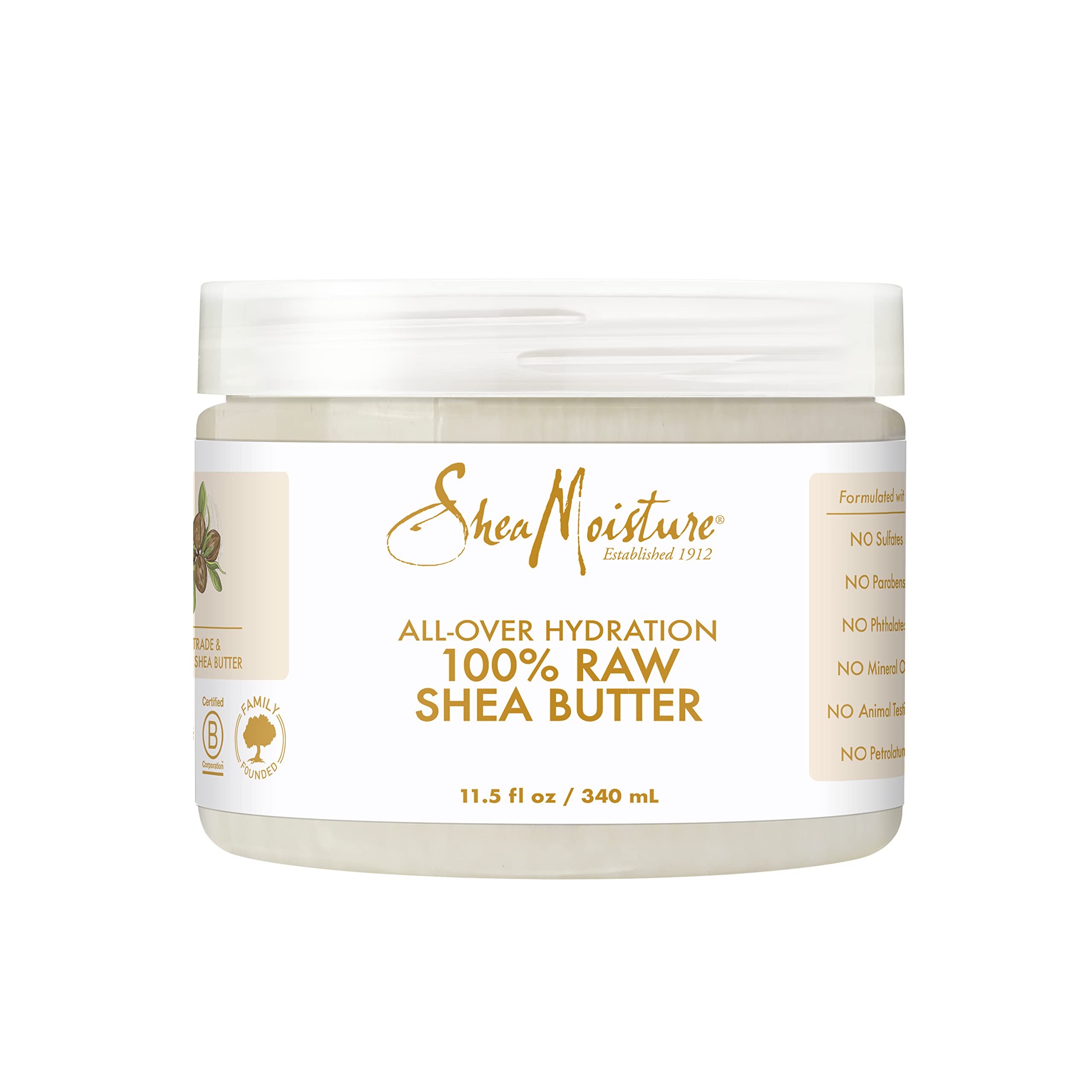 Foto 2 pulgar | Crema Hidratante Sheamoisture Con Manteca De Karité 100% Cruda 340 Ml - Venta Internacional.