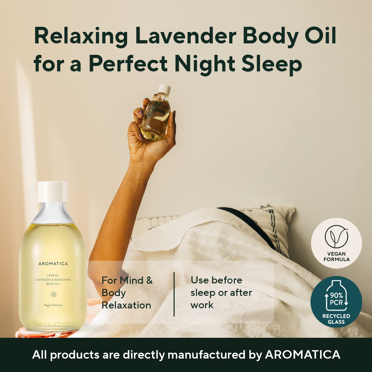 Foto 3 pulgar | Aceite Corporal Aromatica Serene Lavender & Mejoram 100 Ml Para Mujer - Venta Internacional.