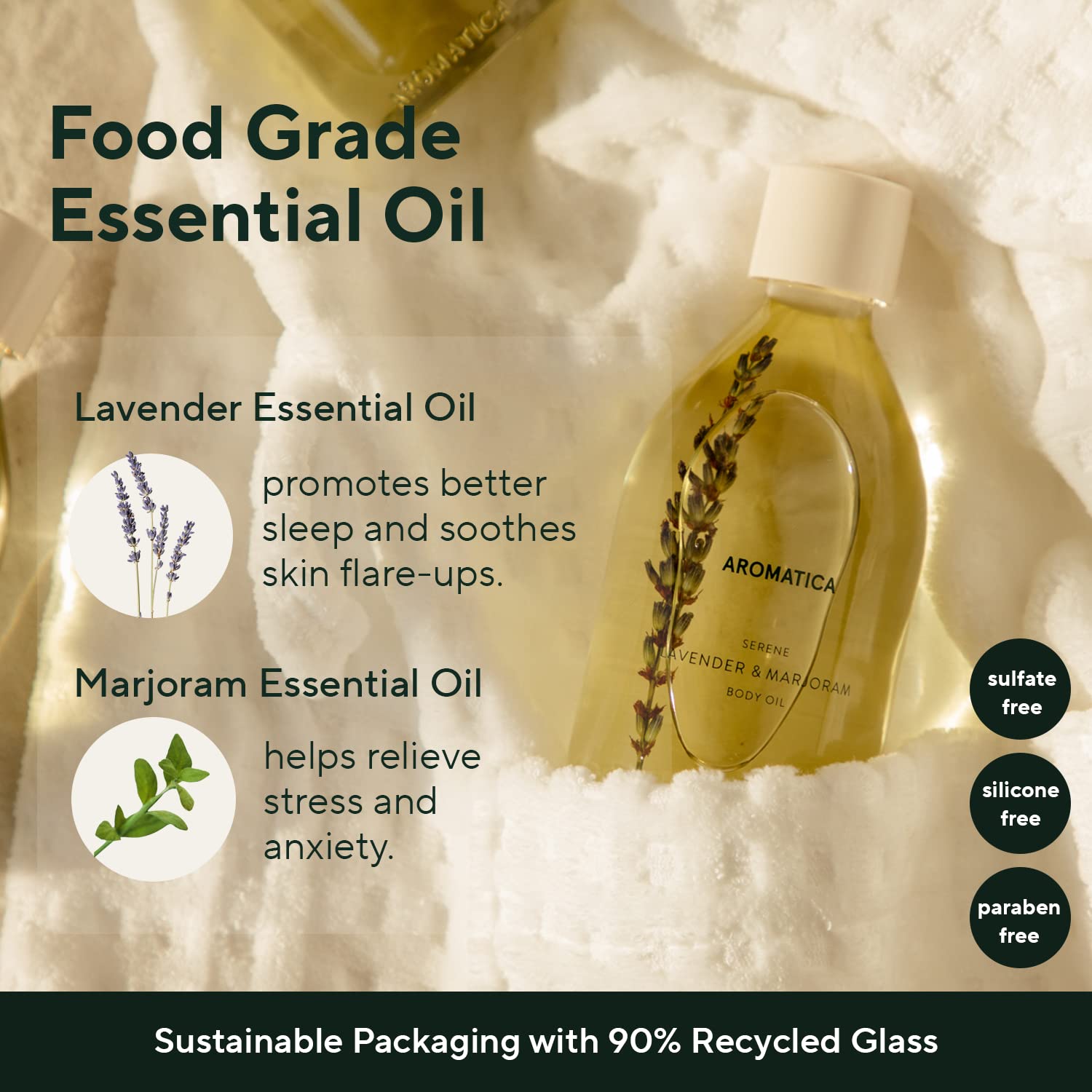 Foto 4 pulgar | Aceite Corporal Aromatica Serene Lavender & Mejoram 100 Ml Para Mujer - Venta Internacional.