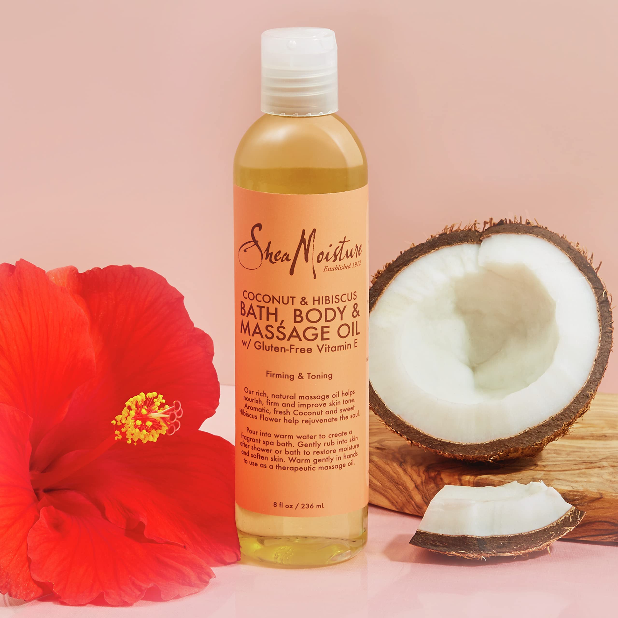 Foto 8 pulgar | Aceite Corporal Sheamoisture, Aceite De Coco E Hibisco, 240 Ml - Venta Internacional.