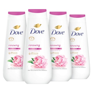 Foto 1 | Gel de Baño Dove de Peonía y Rosa 591 Ml Paquete de 4 - Venta Internacional