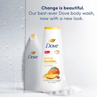 Foto 2 | Body Wash Dove Glowing Mantequilla De Mango Y Almendras 600 Ml Paquete De 4 - Venta Internacional