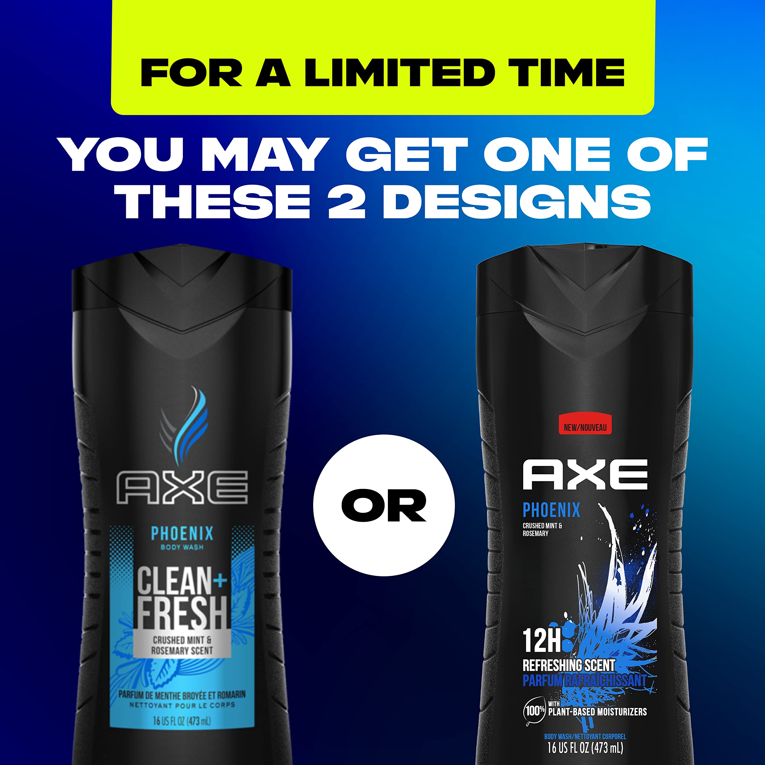 Foto 3 pulgar | Gel De Baño Axe Phoenix, 12 Horas, Aroma Refrescante, 100% Vegetal, 480 Ml - Venta Internacional.