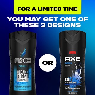 Foto 2 | Gel De Baño Axe Phoenix, 12 Horas, Aroma Refrescante, 100% Vegetal, 480 Ml - Venta Internacional.