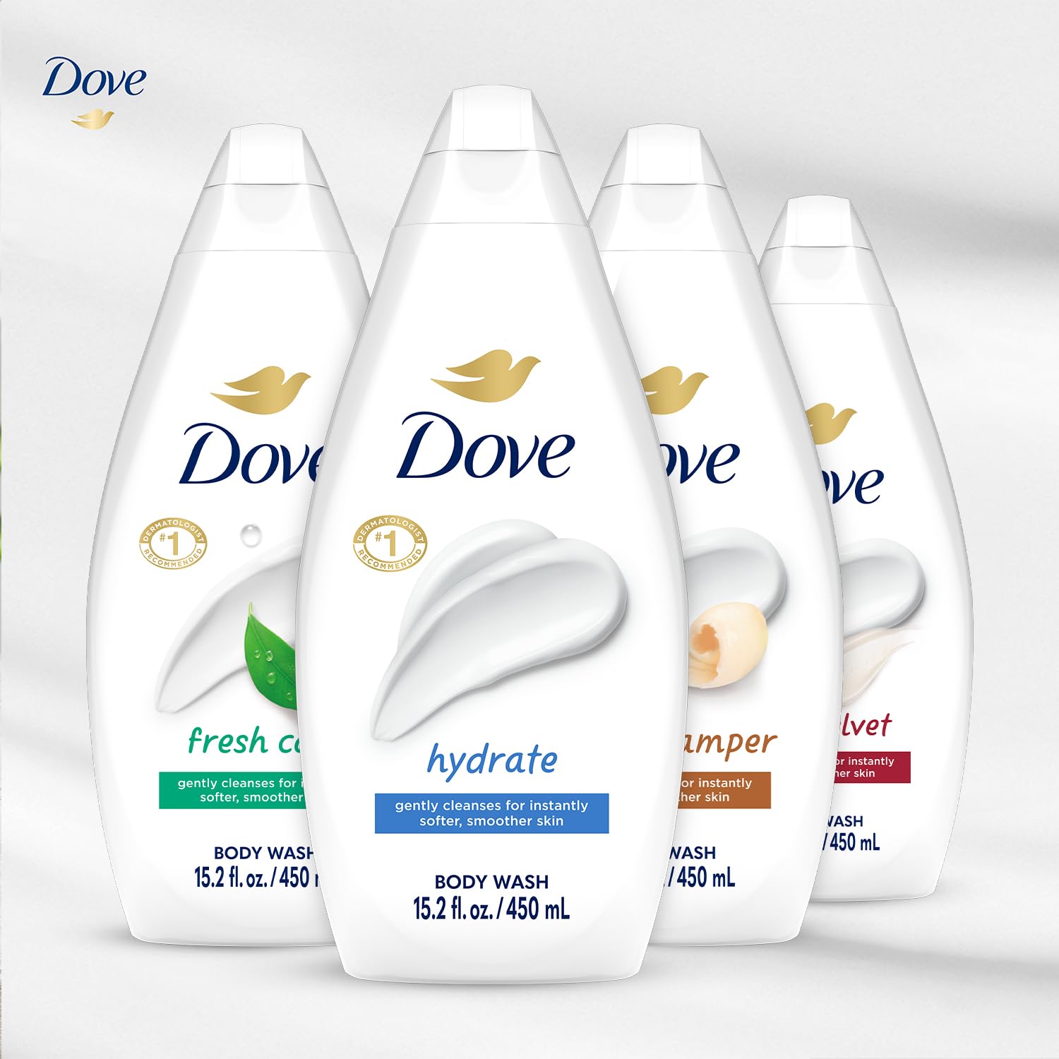 Foto 7 pulgar | Gel de Baño Dove Variety Paquete de 6 Unidades Hydrate Gentle Pamper 450 Ml - Venta Internacional