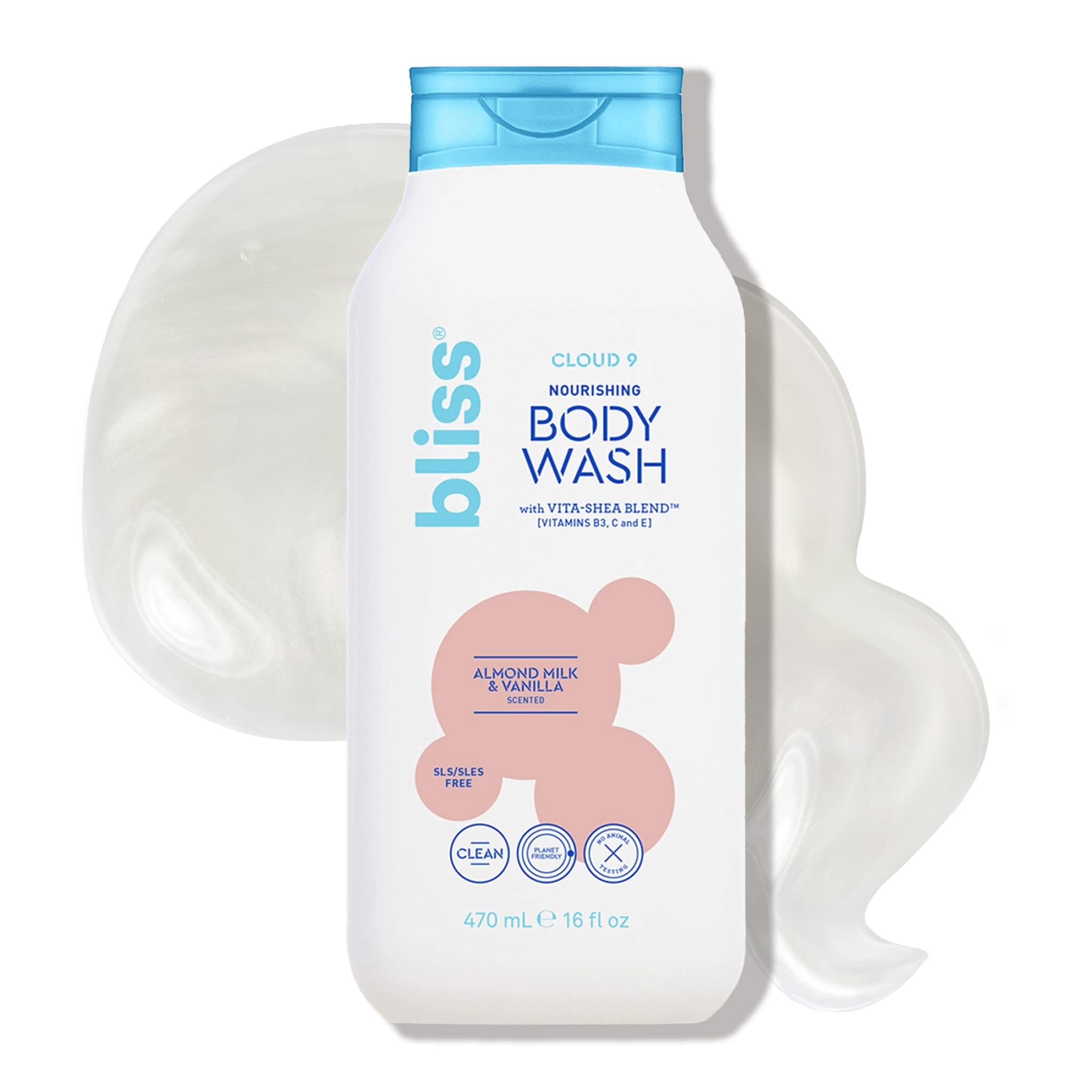 Gel De Baño Bliss Cloud 9 Con Leche De Almendras Y Vainilla, 473 Ml, Con Vitaminas - Venta Internacional.