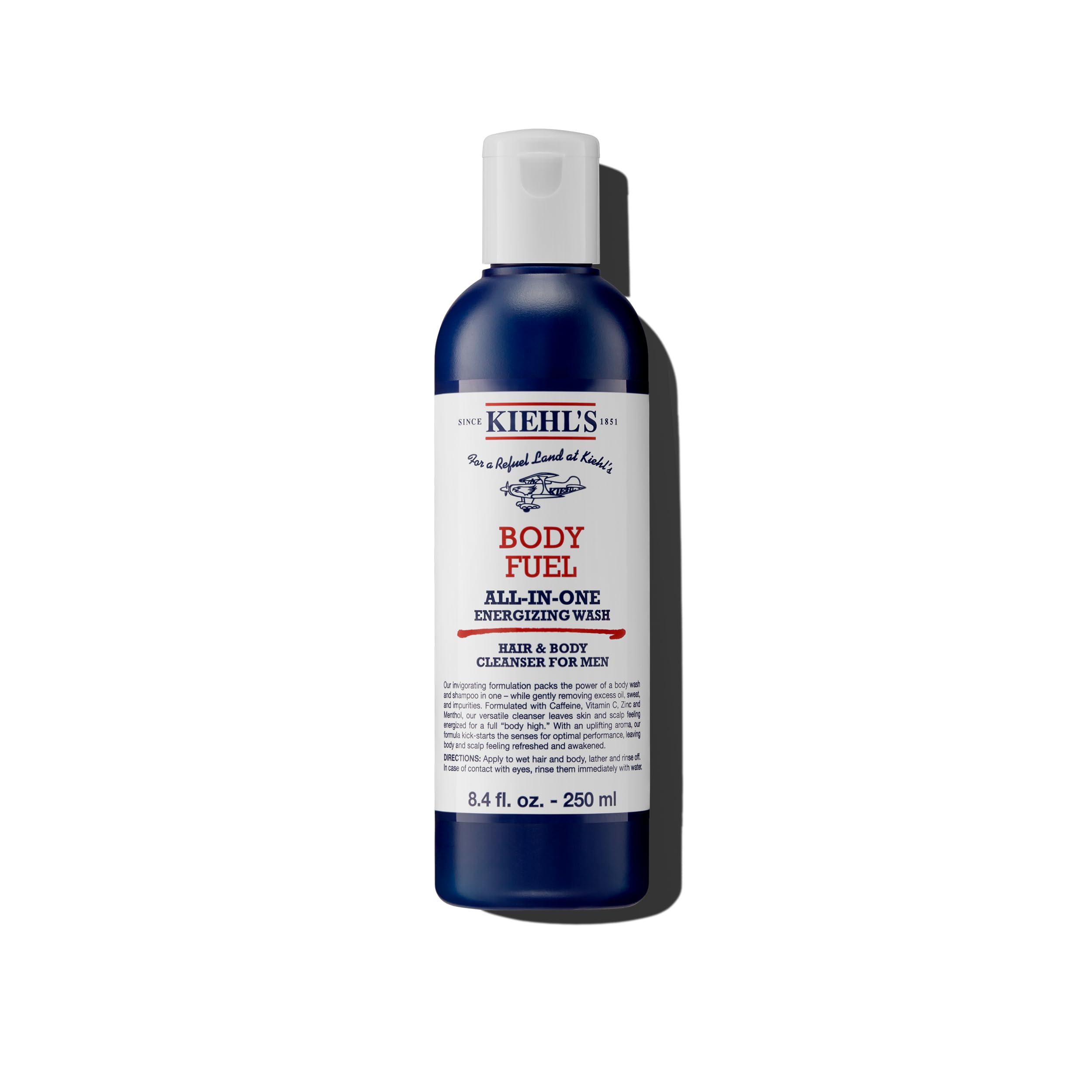 Gel De Baño Y Champú Kiehl's Body Fuel Todo En Uno, 250 Ml, Para Hombre - Venta Internacional.