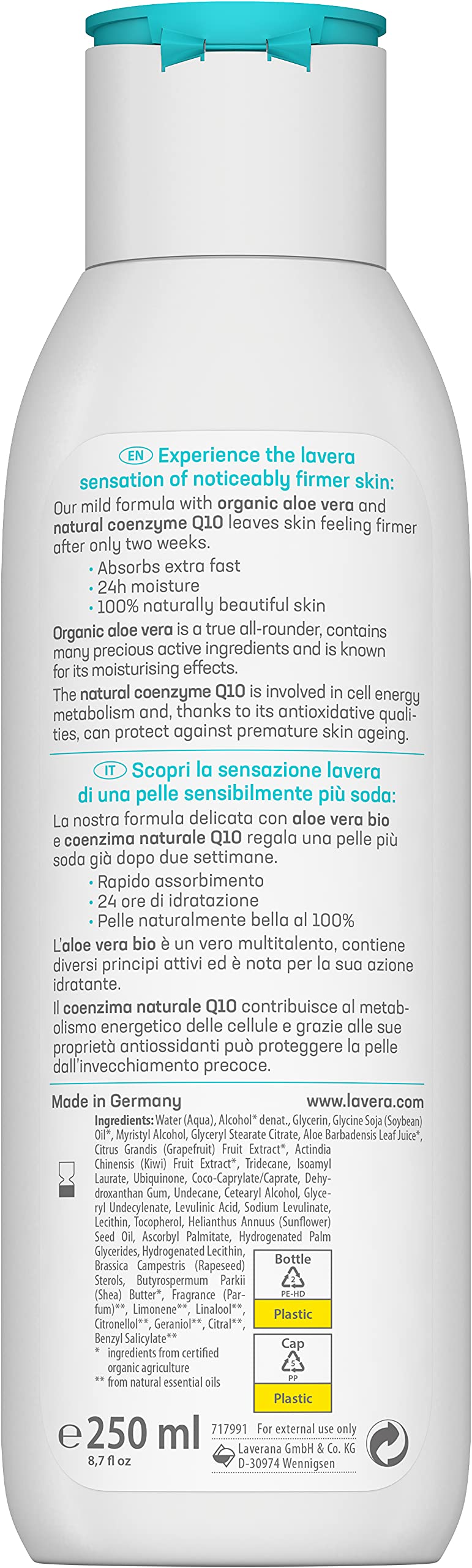 Foto 3 pulgar | Loción Corporal Lavera Natural Basis Sensitive Firming 250 Ml - Venta Internacional.