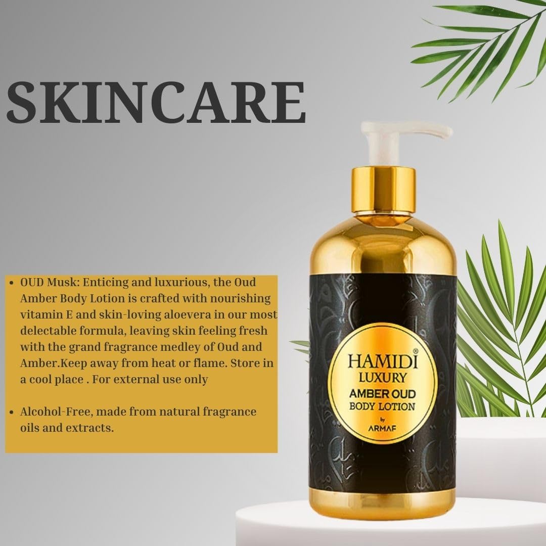 Foto 4 pulgar | Loción Corporal Hamidi Luxury Amber Oud 500 Ml Ultra Hidratante - Venta Internacional.