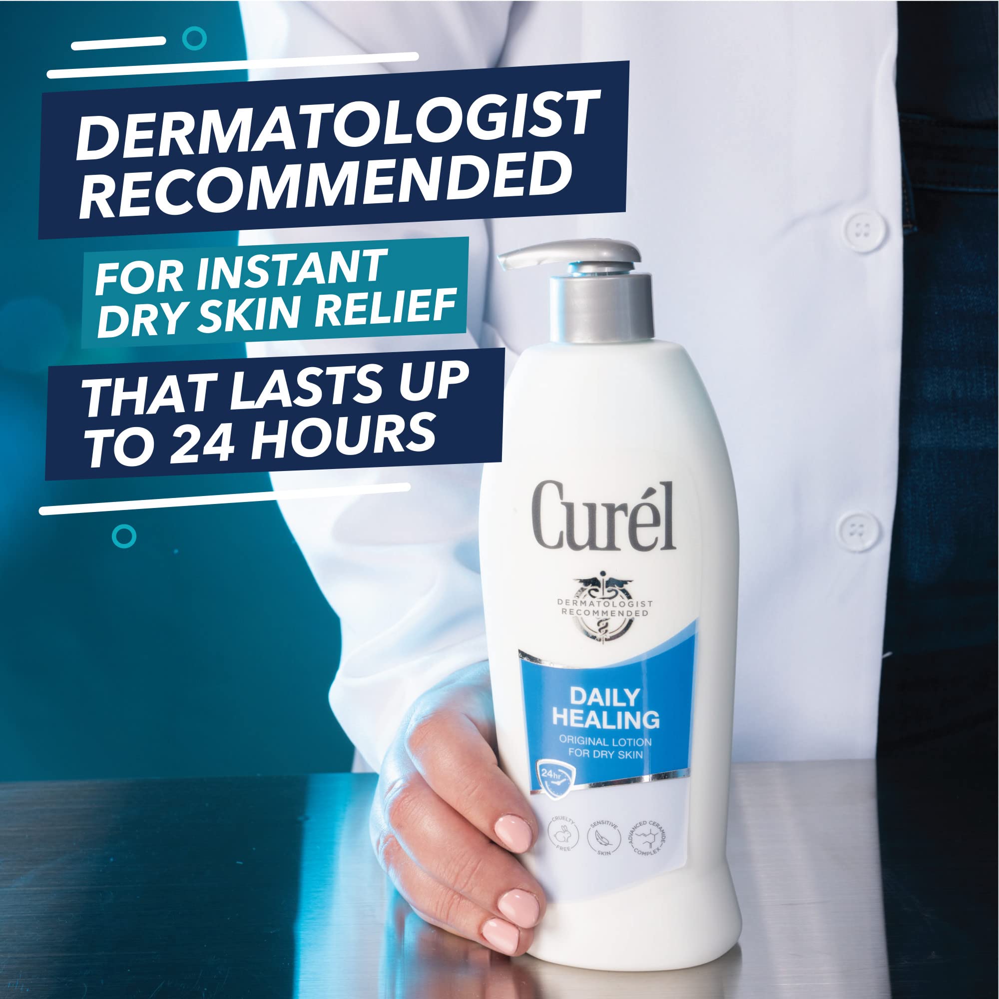 Foto 3 pulgar | Loción Corporal Curel Daily Healing 4 Piezas de 591 ml-Venta Internacional
