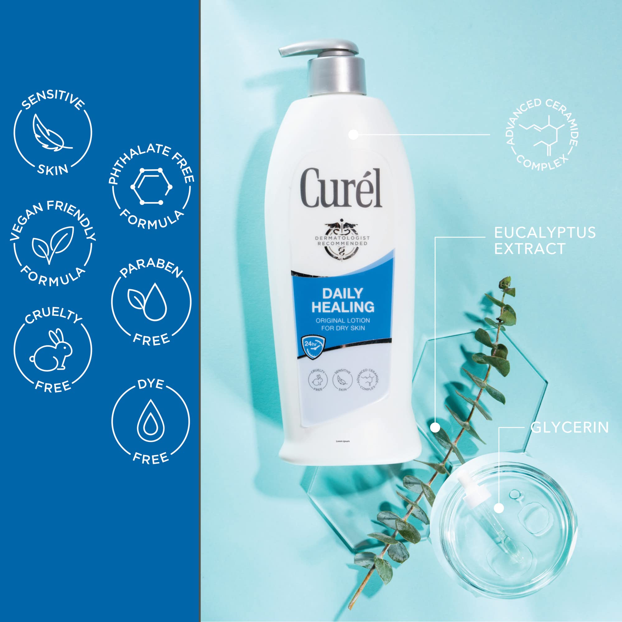 Foto 6 pulgar | Loción Corporal Curel Daily Healing 4 Piezas de 591 ml-Venta Internacional