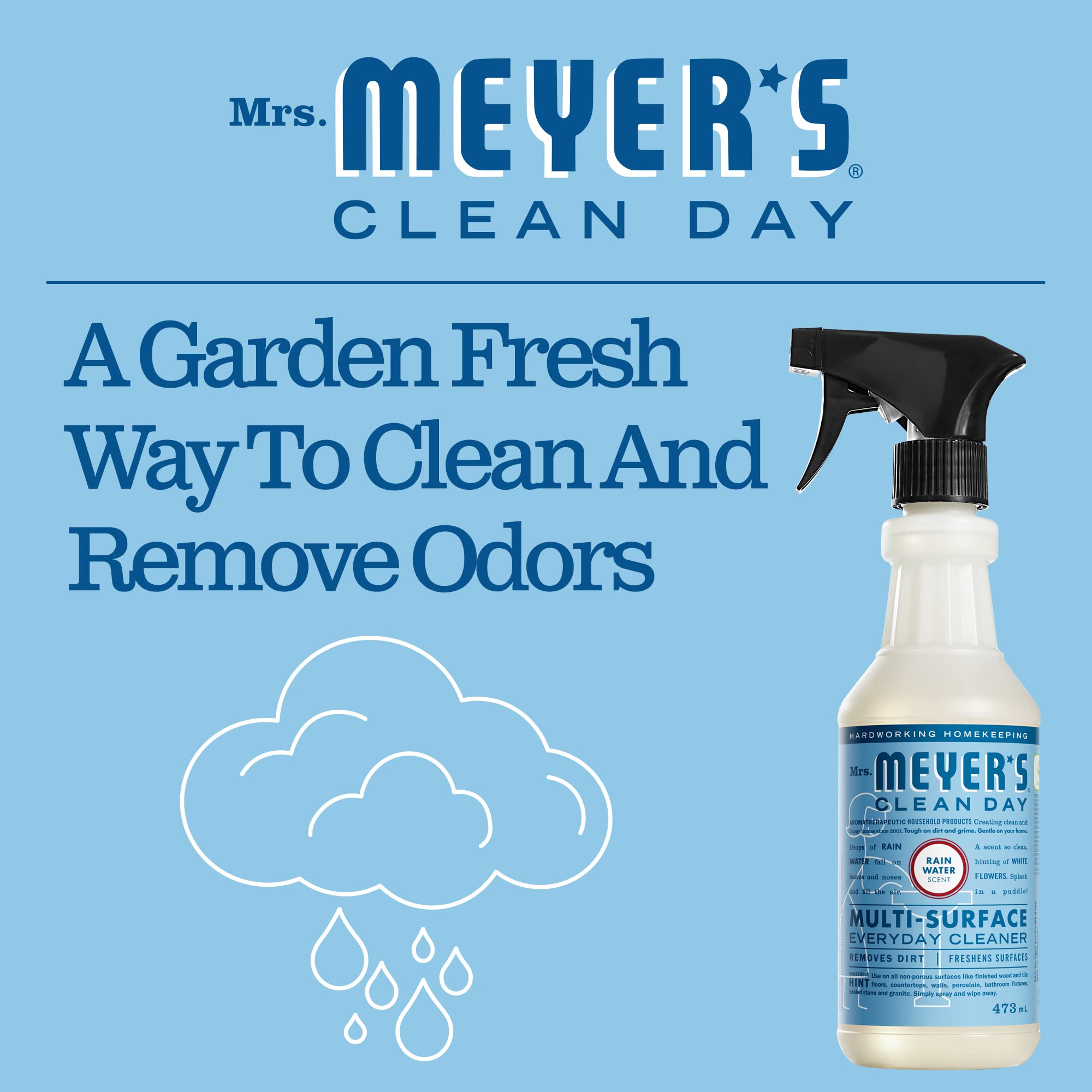 Foto 5 | Spray Limpiador Multiusos Mrs. Meyer's Clean Day Rain 480 Ml X 3 - Venta Internacional.