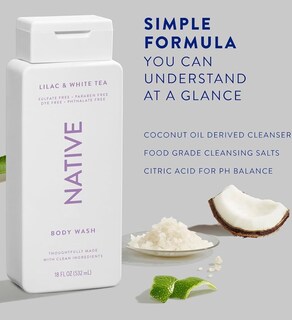 Foto 2 | Gel de Baño Native de Lila y Té Blanco 532 Ml Paquete de 2 - Venta Internacional