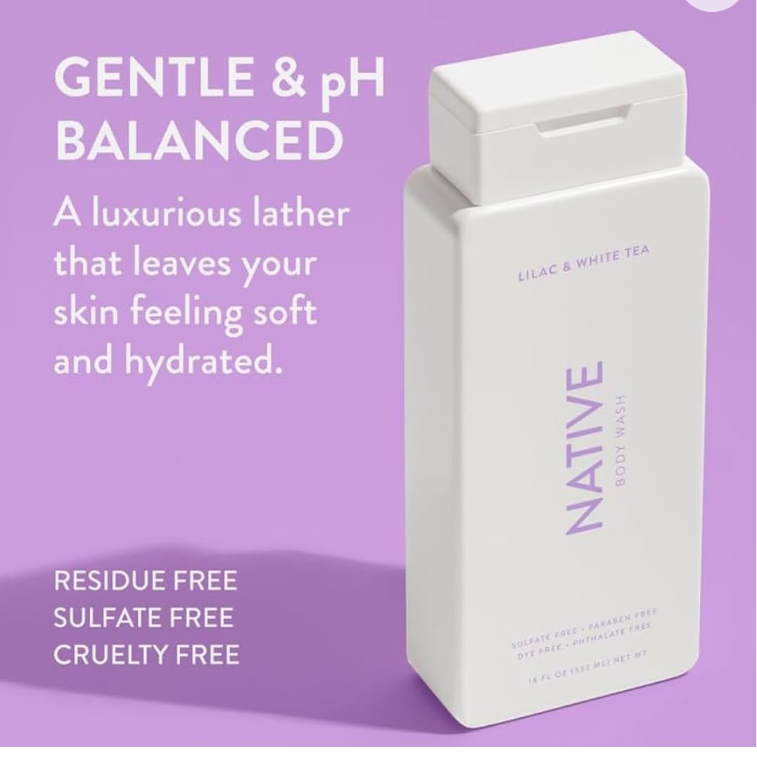 Foto 6 pulgar | Gel de Baño Native de Lila y Té Blanco 532 Ml Paquete de 2 - Venta Internacional